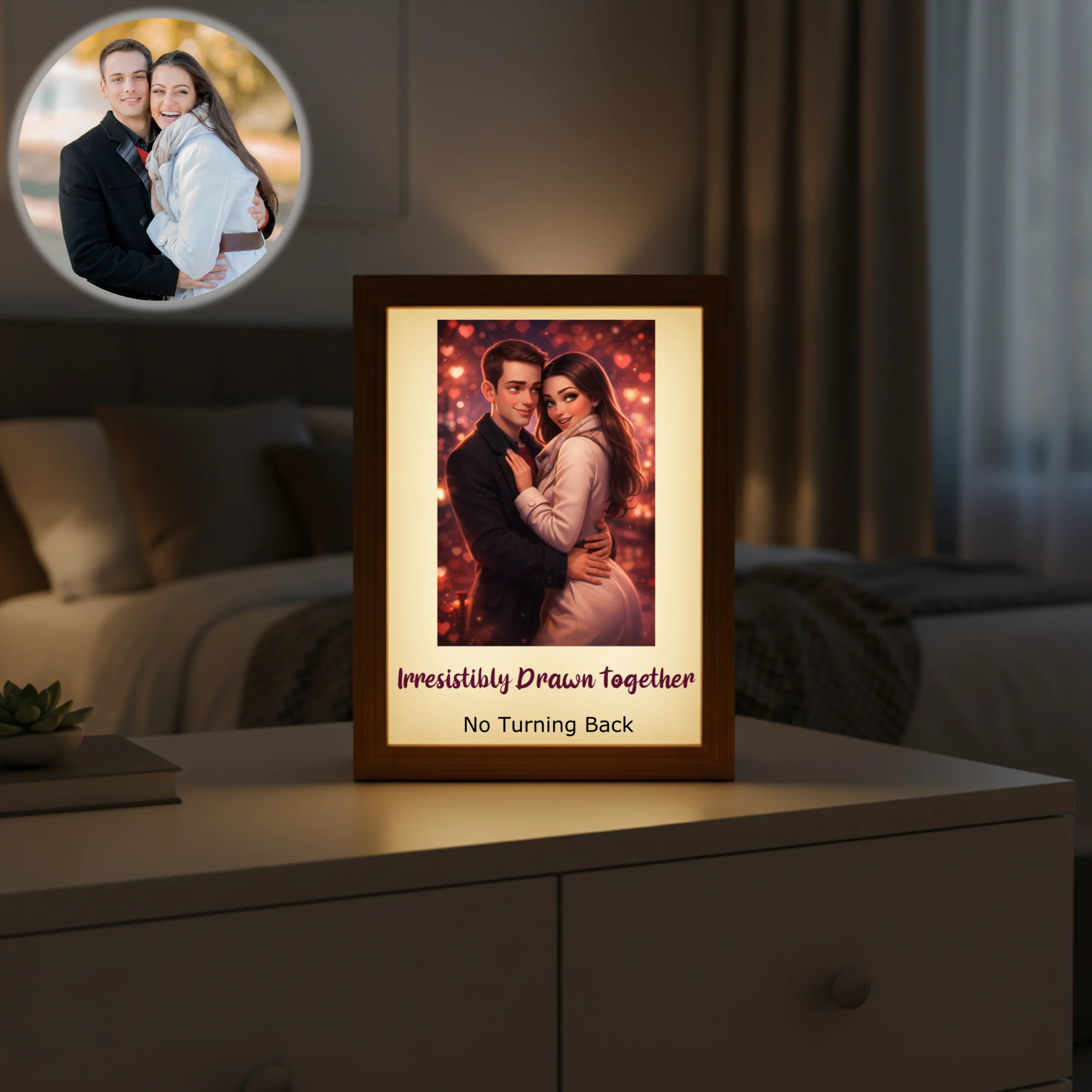 Custom Animated Couple Light Box - Image 2