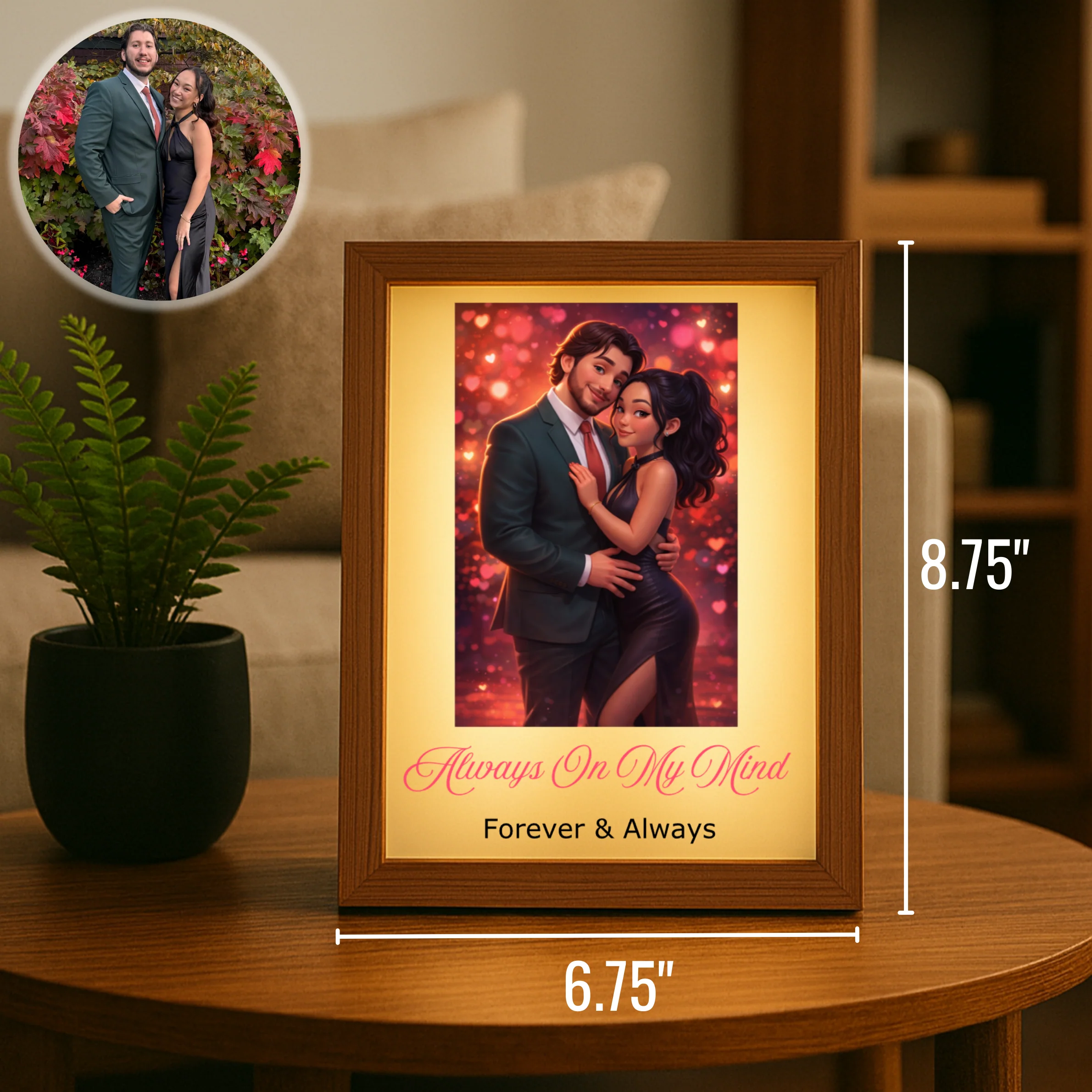 Custom Animated Couple Light Box - Image 3