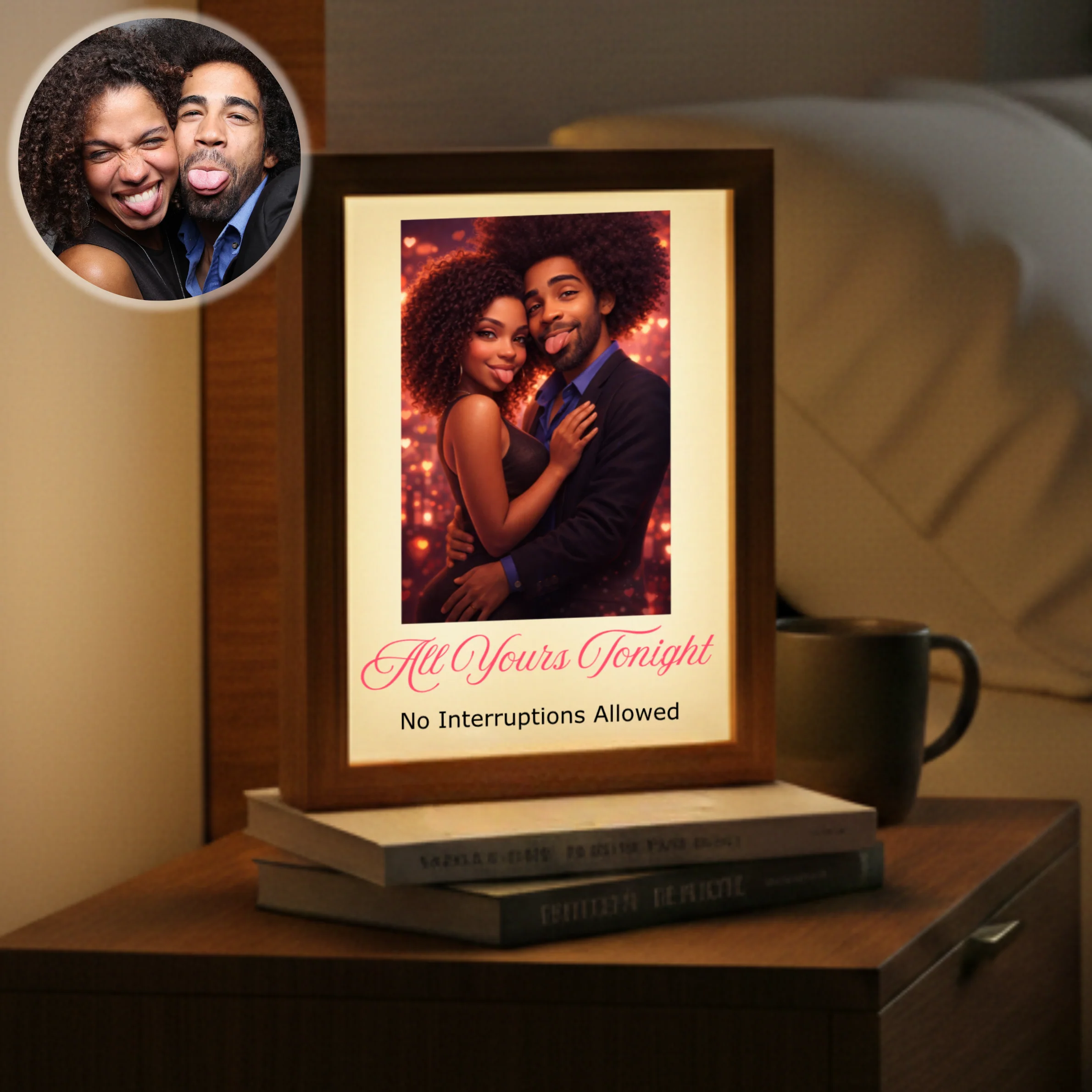 Custom Animated Couple Light Box - Image 5