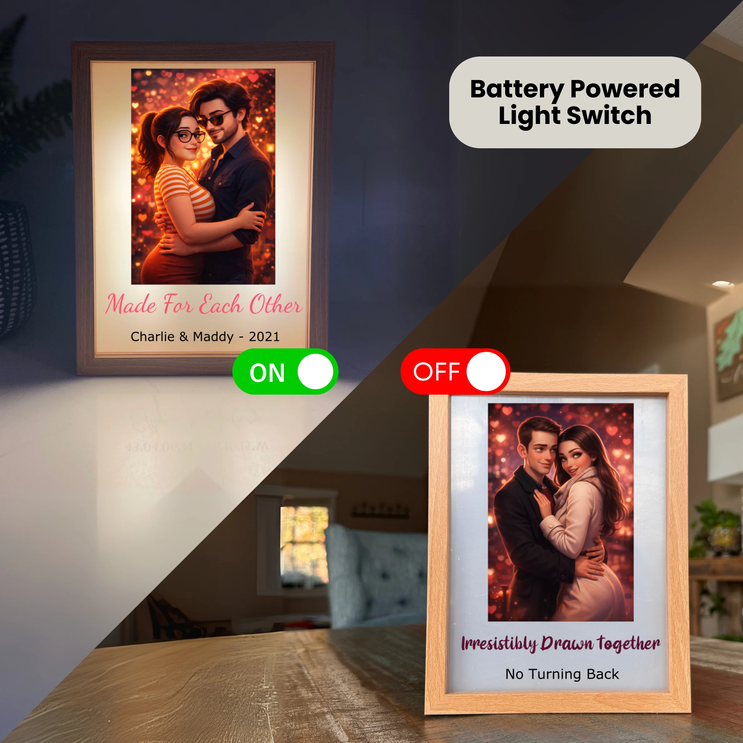 Custom Animated Couple Light Box - Image 8
