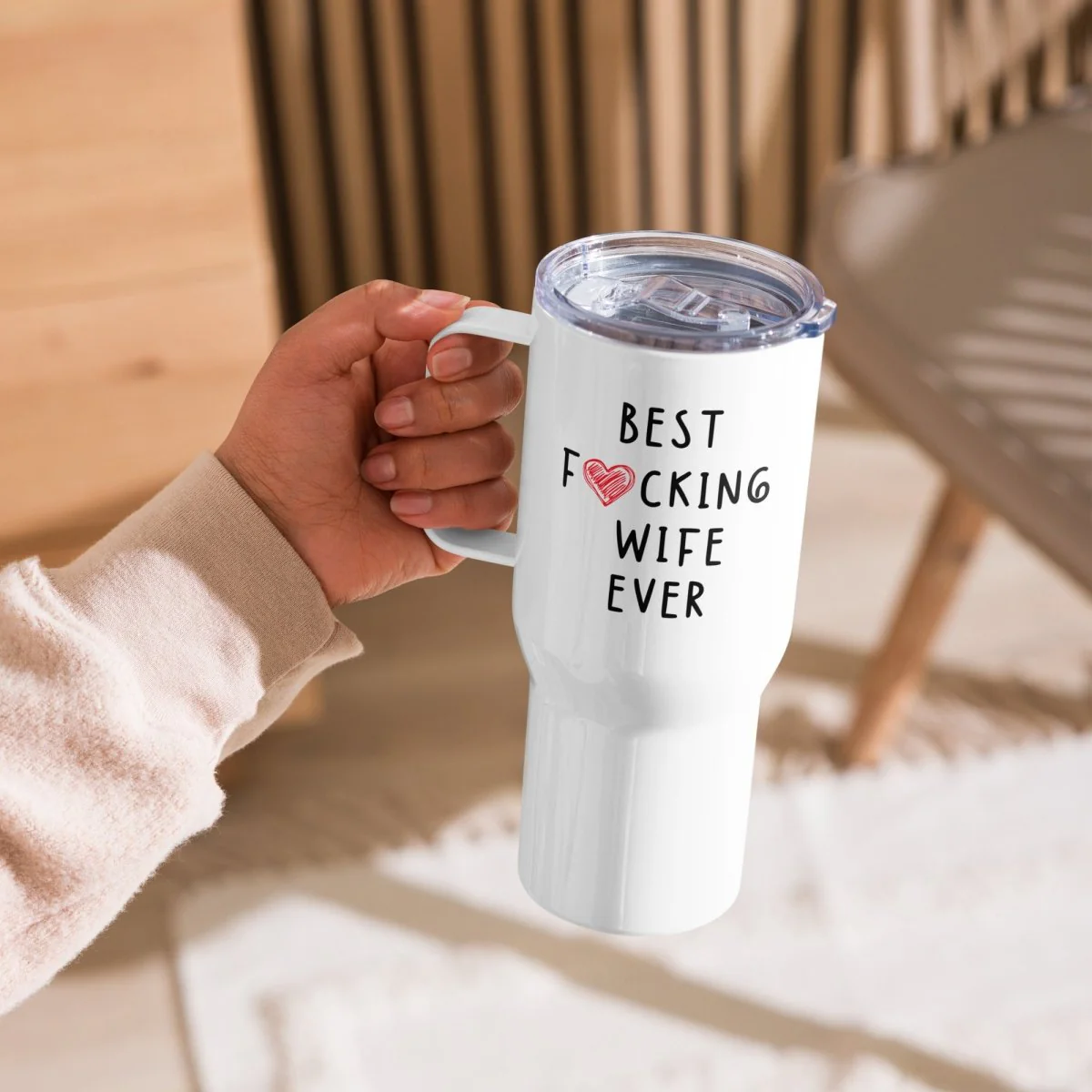 "Best F*cking Wife Ever" Travel Tumbler - Image 2