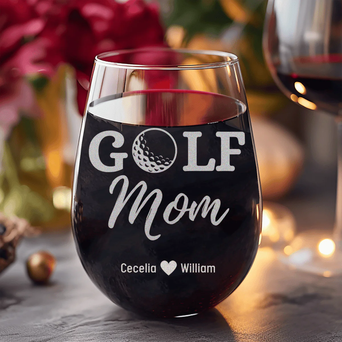 Best Golf Mom Stemless Wine Glass - Image 8