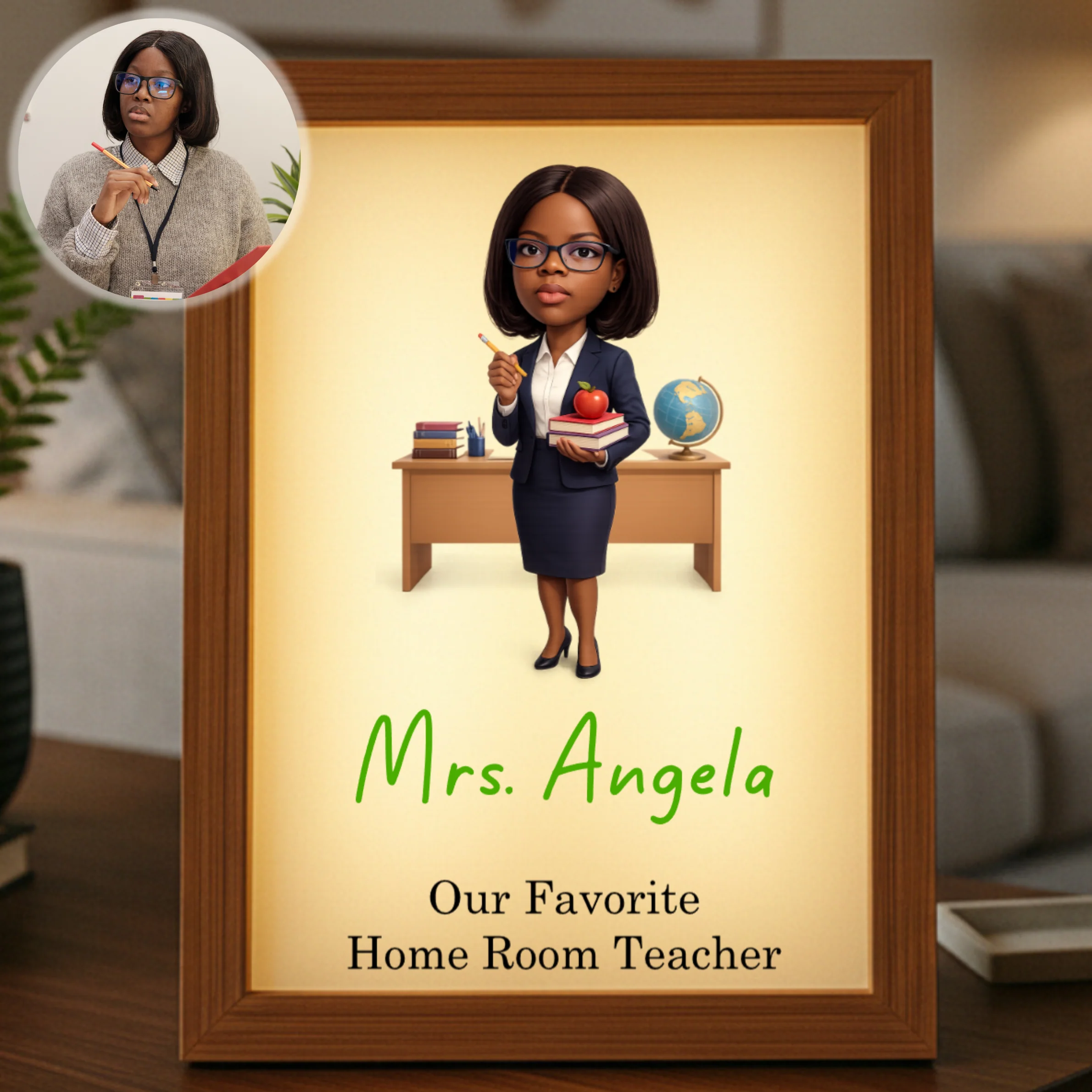 Best Teacher Ever Light Frame - Image 2