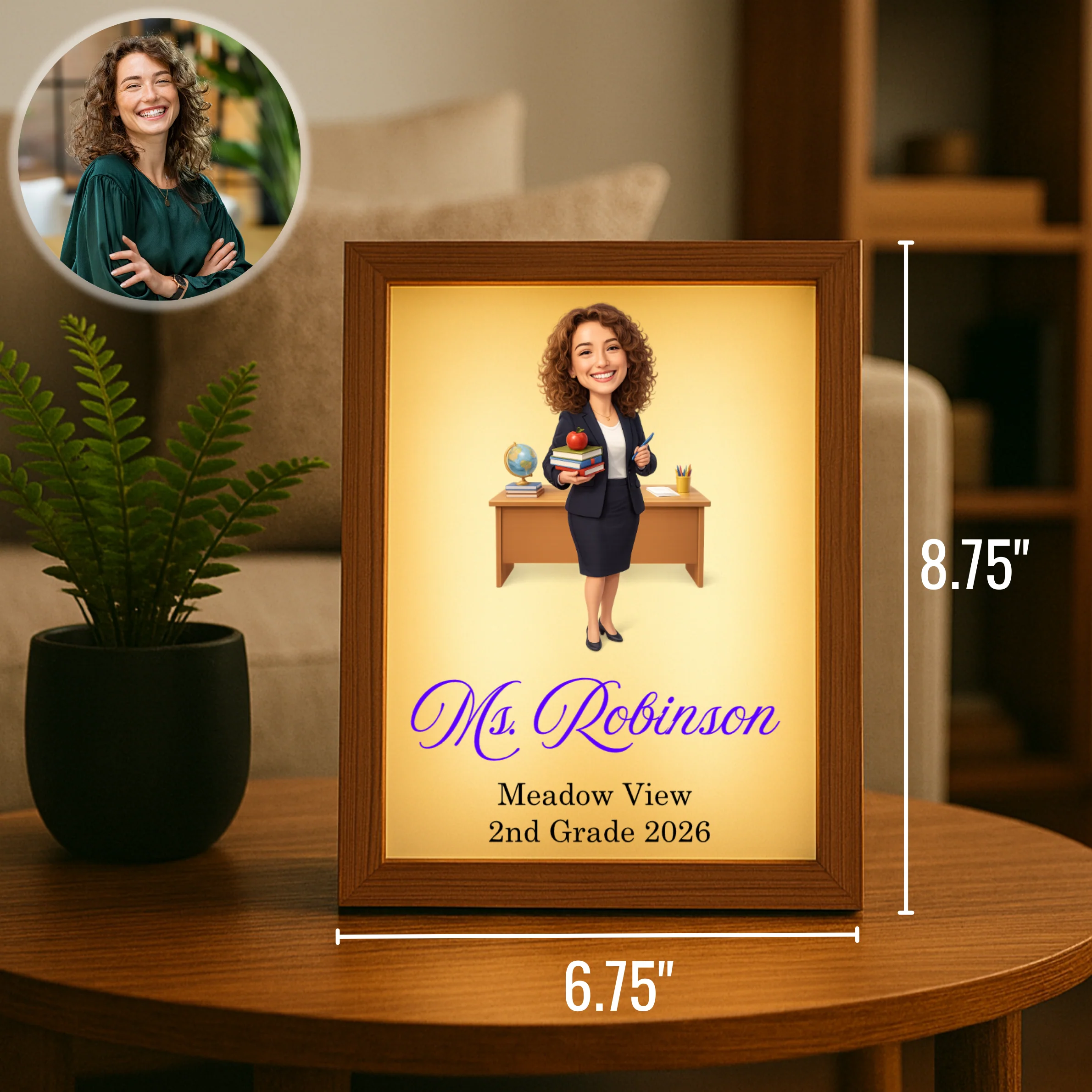 Best Teacher Ever Light Frame - Image 3