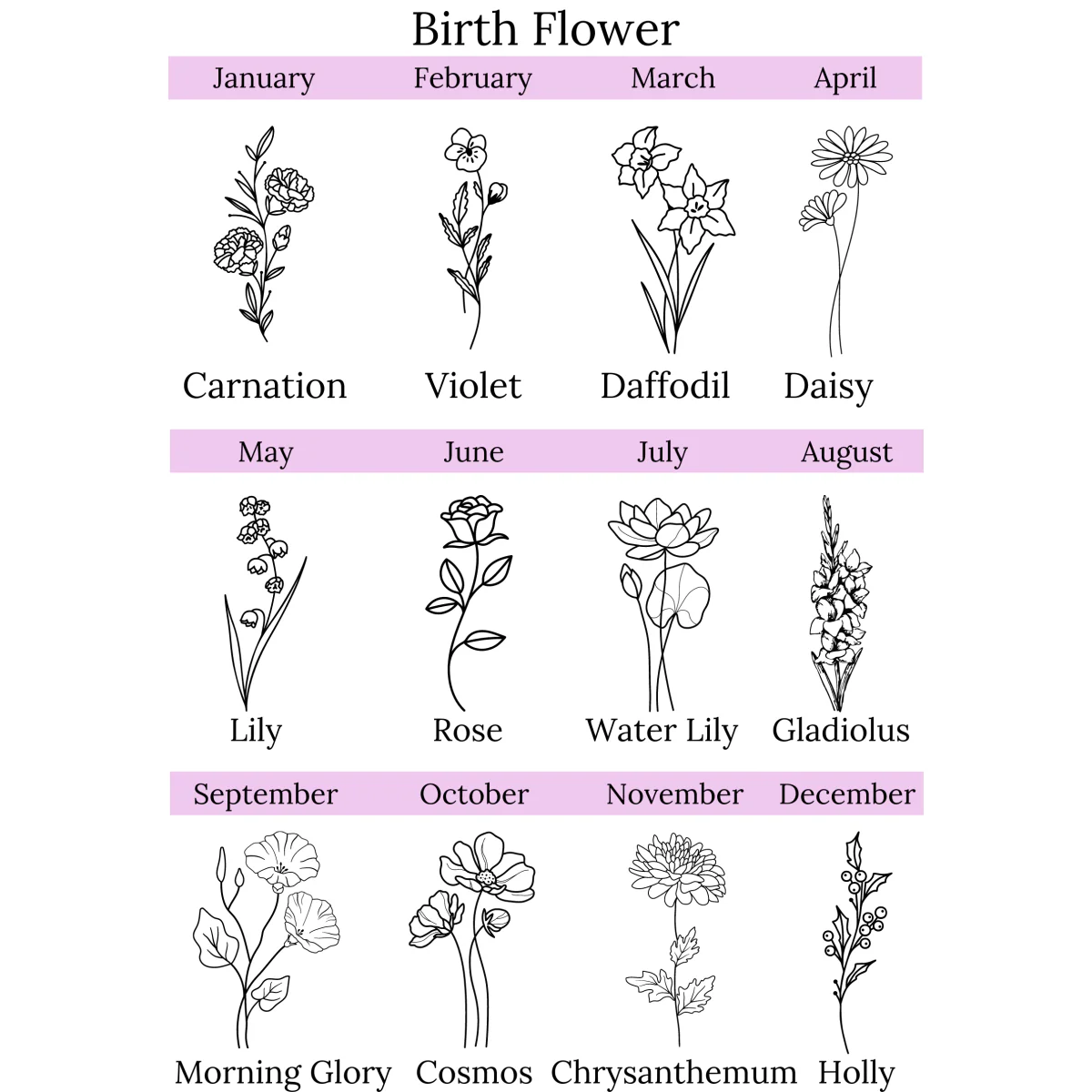 Birth Flower Bliss Skinny Tumbler - Image 3