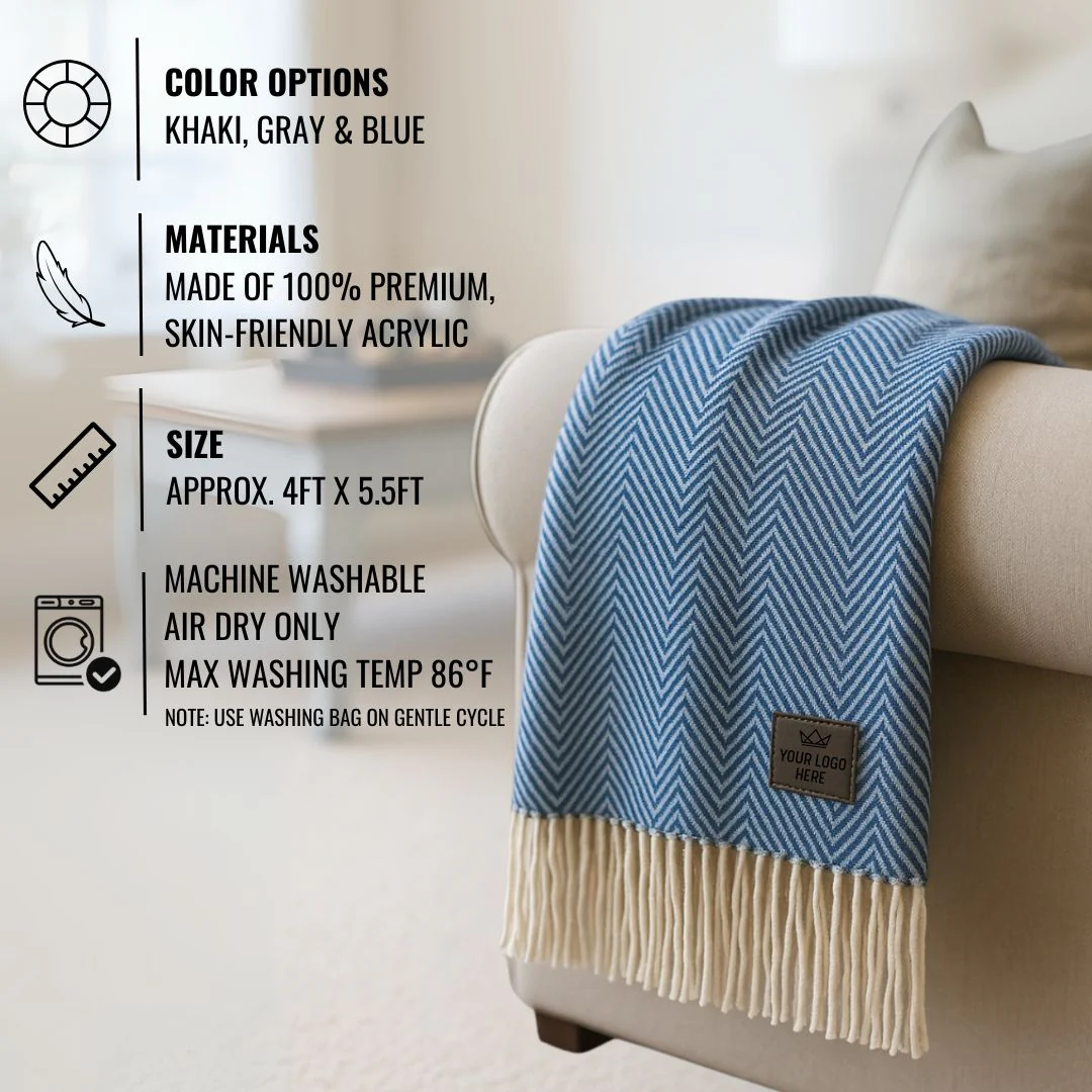 Branded Logo Throw Blanket - Image 3