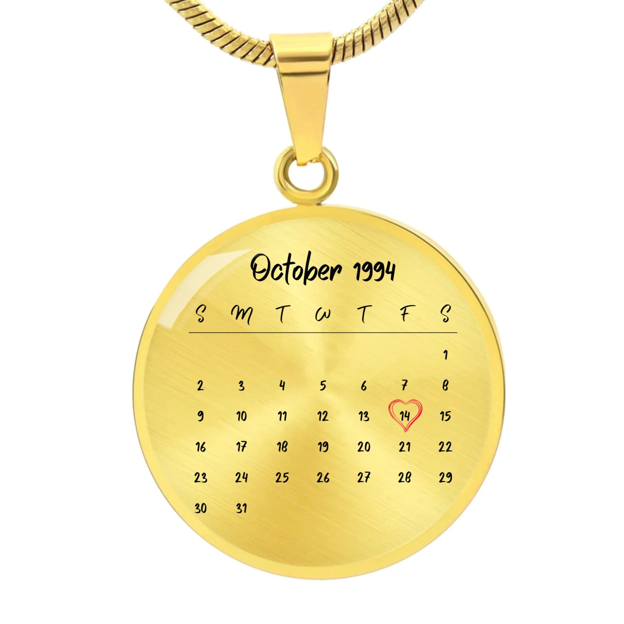 Personalized Calendar Necklace - Image 3