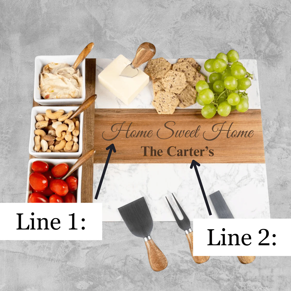 Elegance Marble Charcuterie Board - Image 3