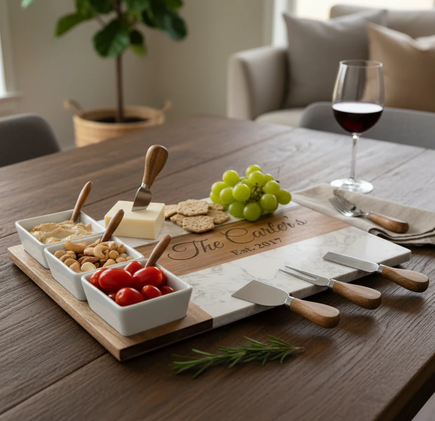 Elegance Marble Charcuterie Board - Image 7