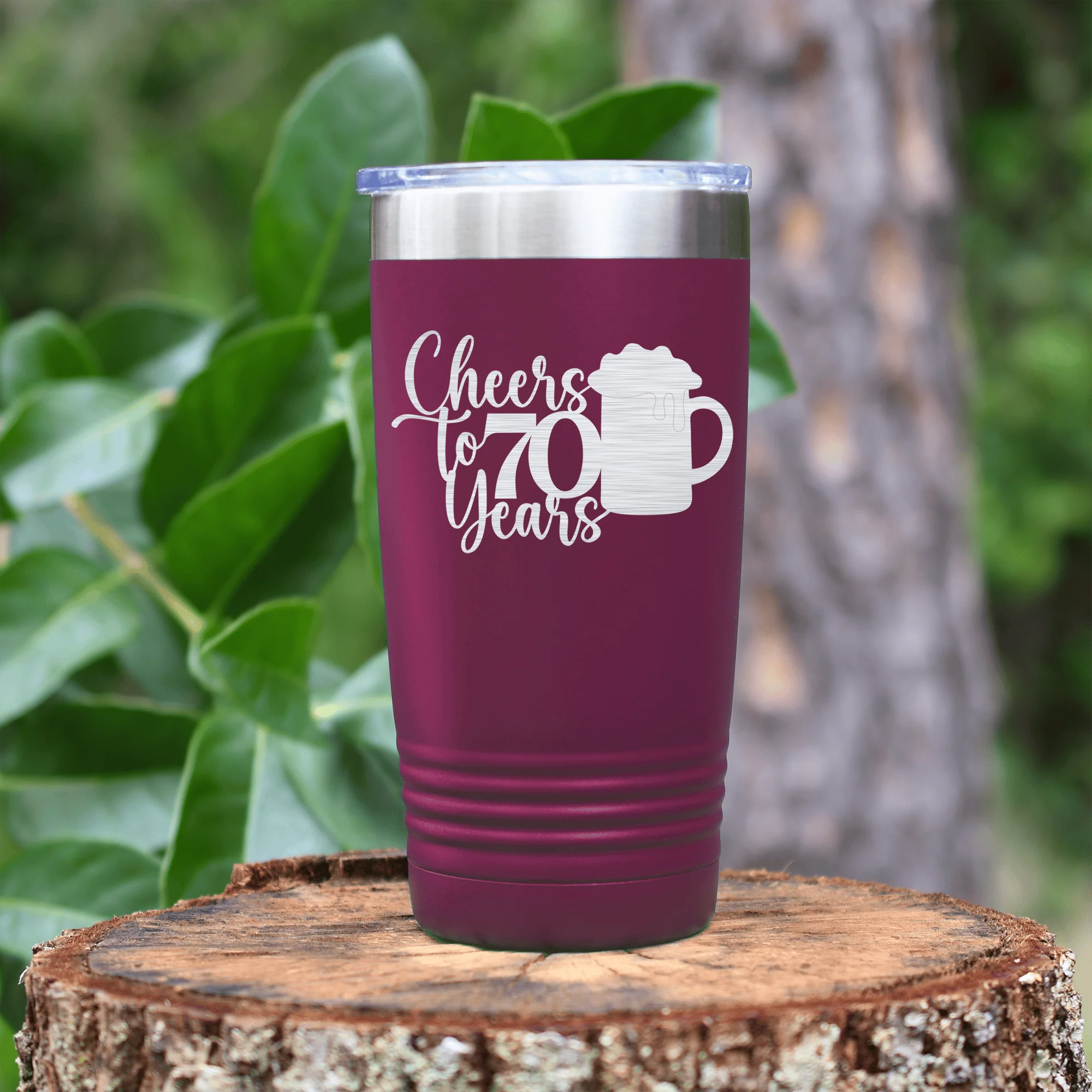 Cheers to 70 Years Beer Tumbler - Image 12
