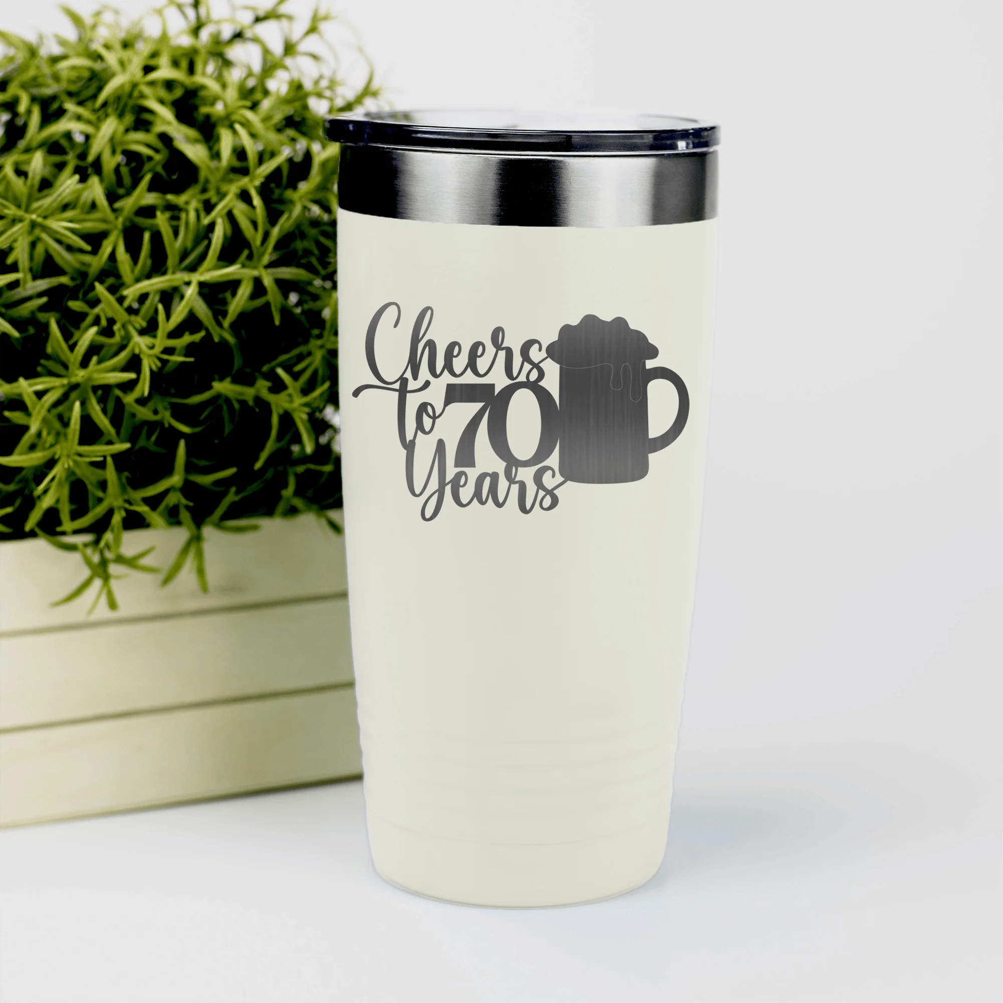 Cheers to 70 Years Beer Tumbler - Image 13