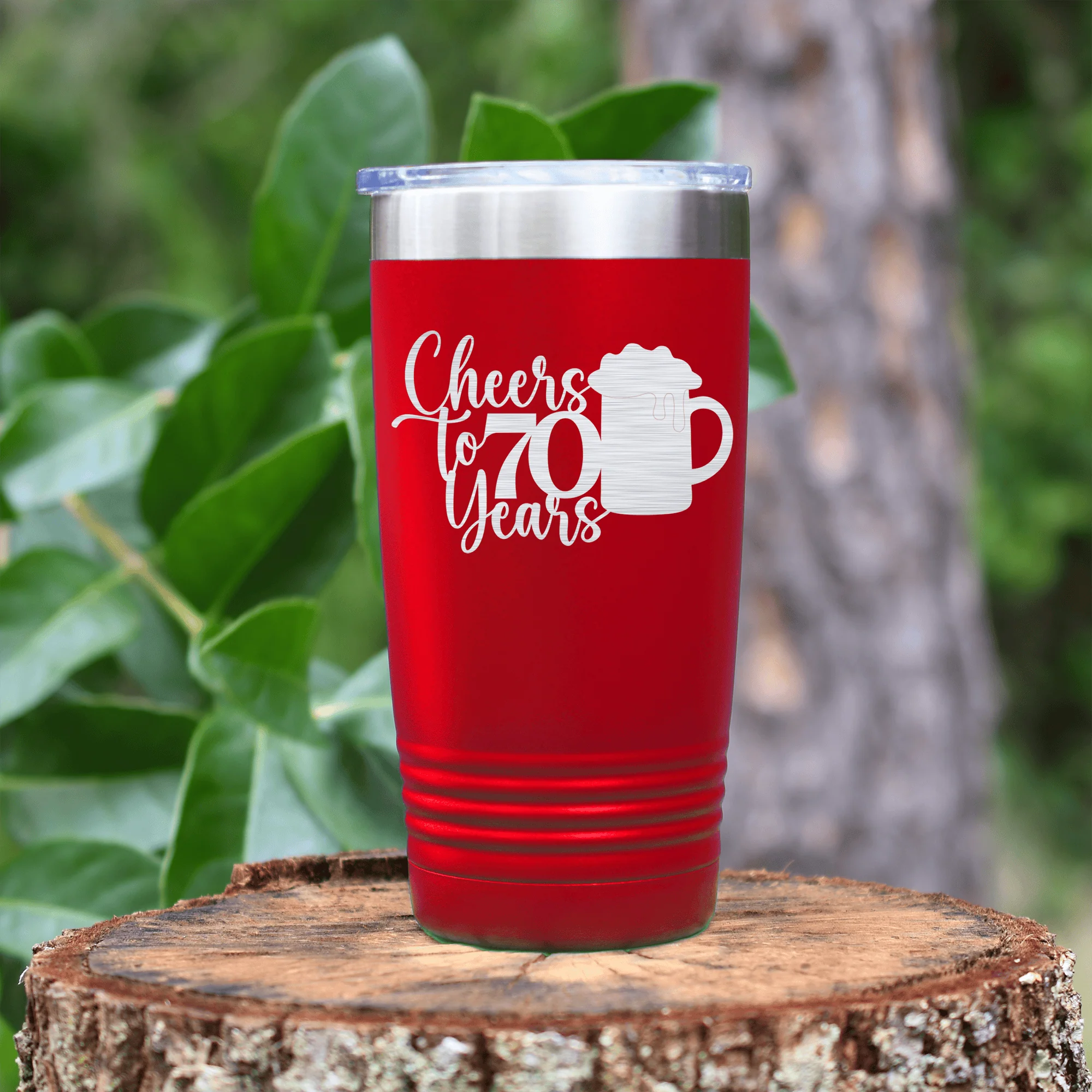 Cheers to 70 Years Beer Tumbler - Image 3