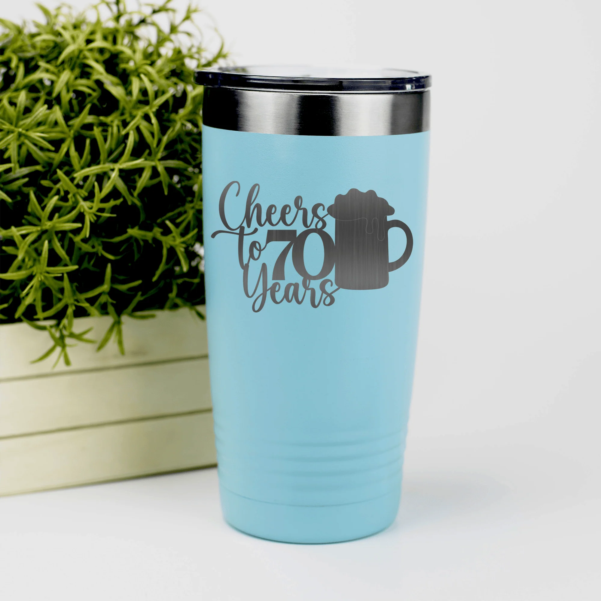 Cheers to 70 Years Beer Tumbler - Image 5