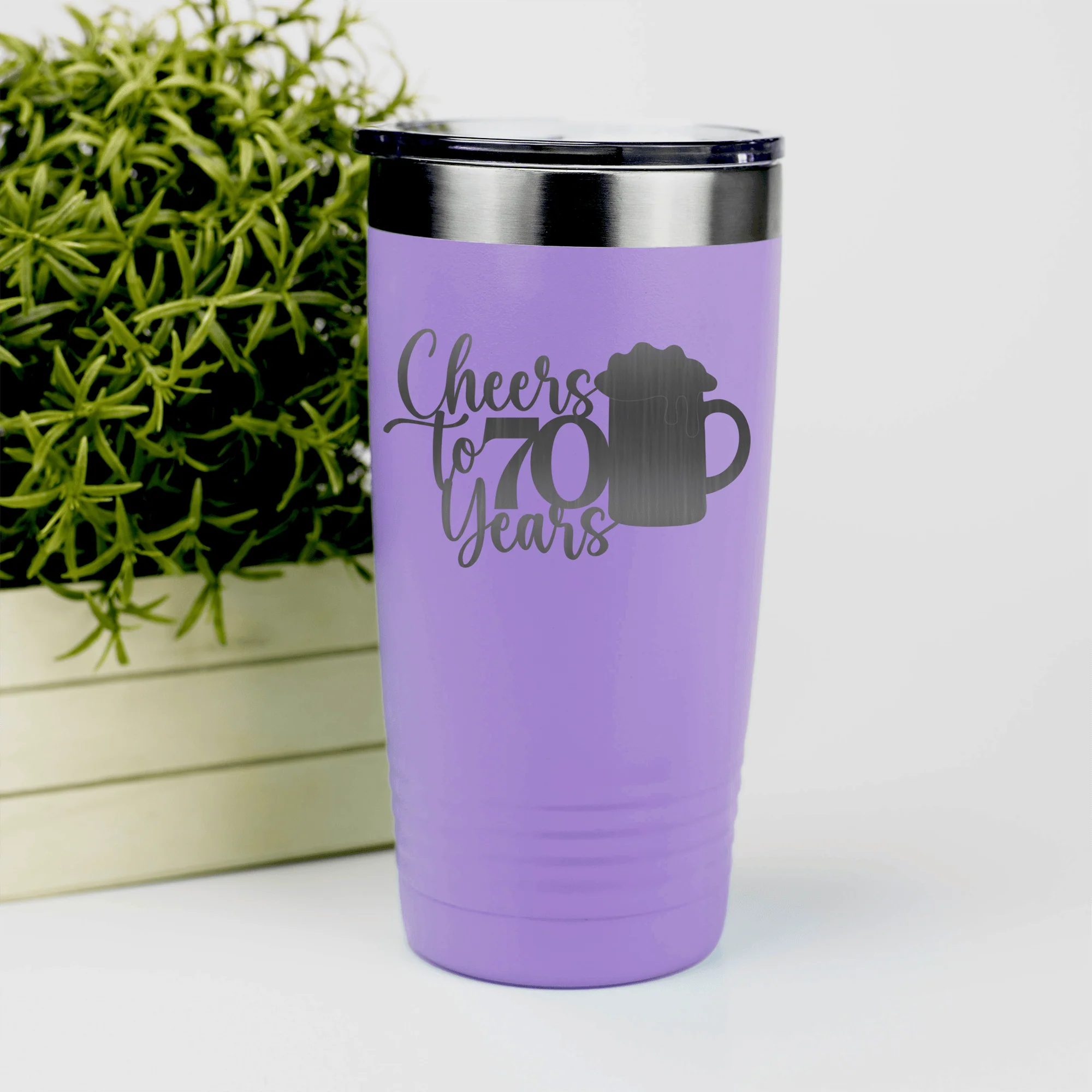 Cheers to 70 Years Beer Tumbler - Image 7