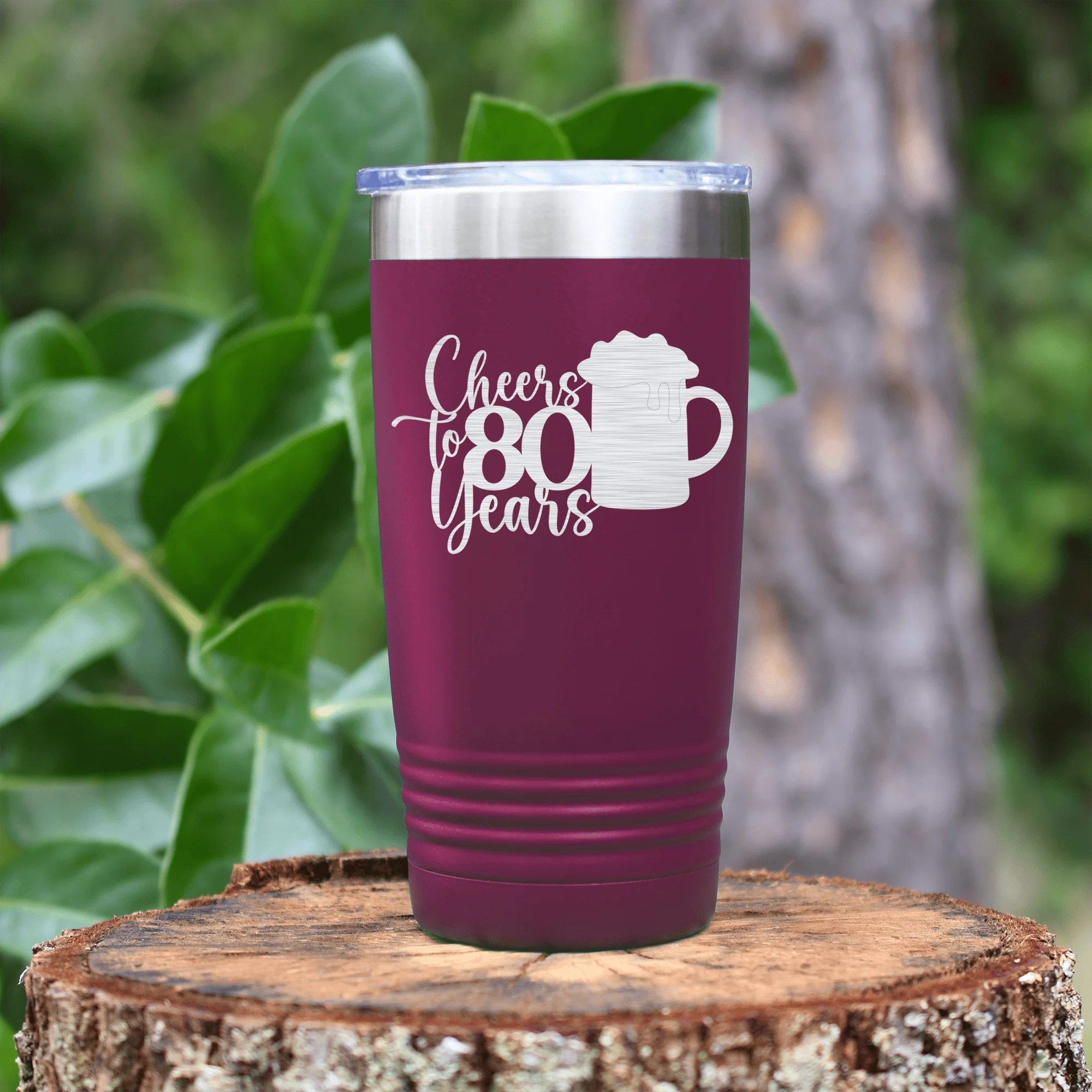 Cheers to 80 Years Beer Tumbler - Image 12