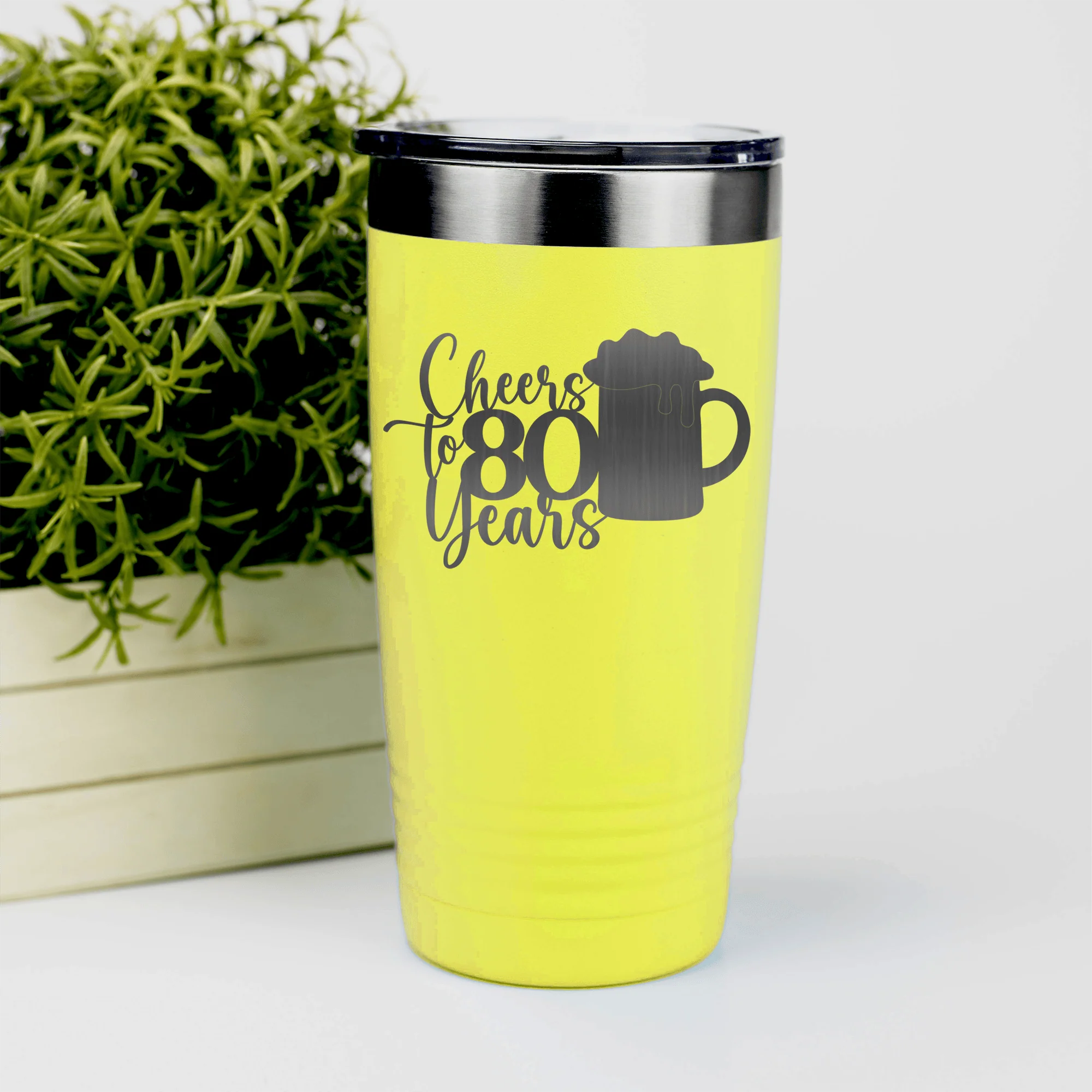 Cheers to 80 Years Beer Tumbler - Image 15