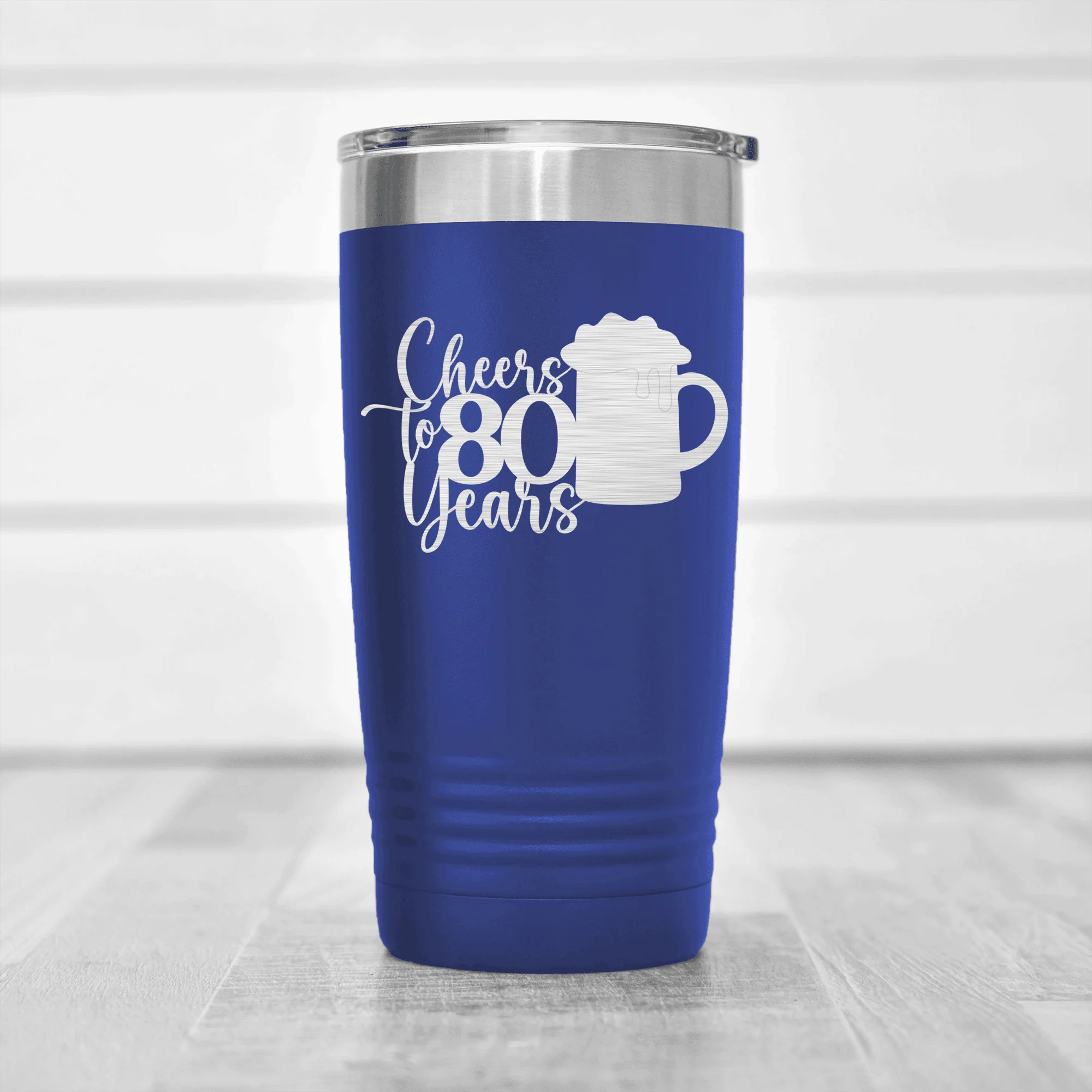 Cheers to 80 Years Beer Tumbler - Image 3