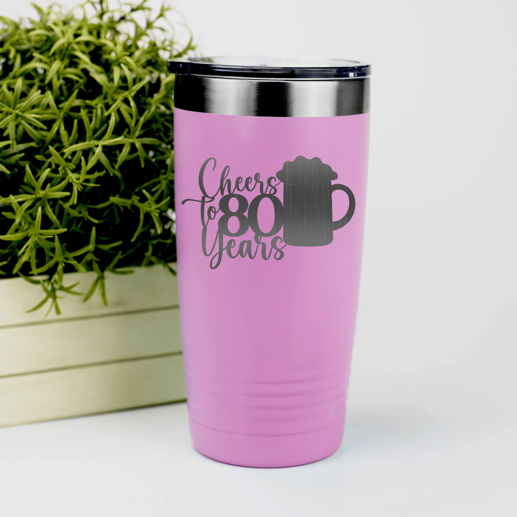 Cheers to 80 Years Beer Tumbler - Image 4