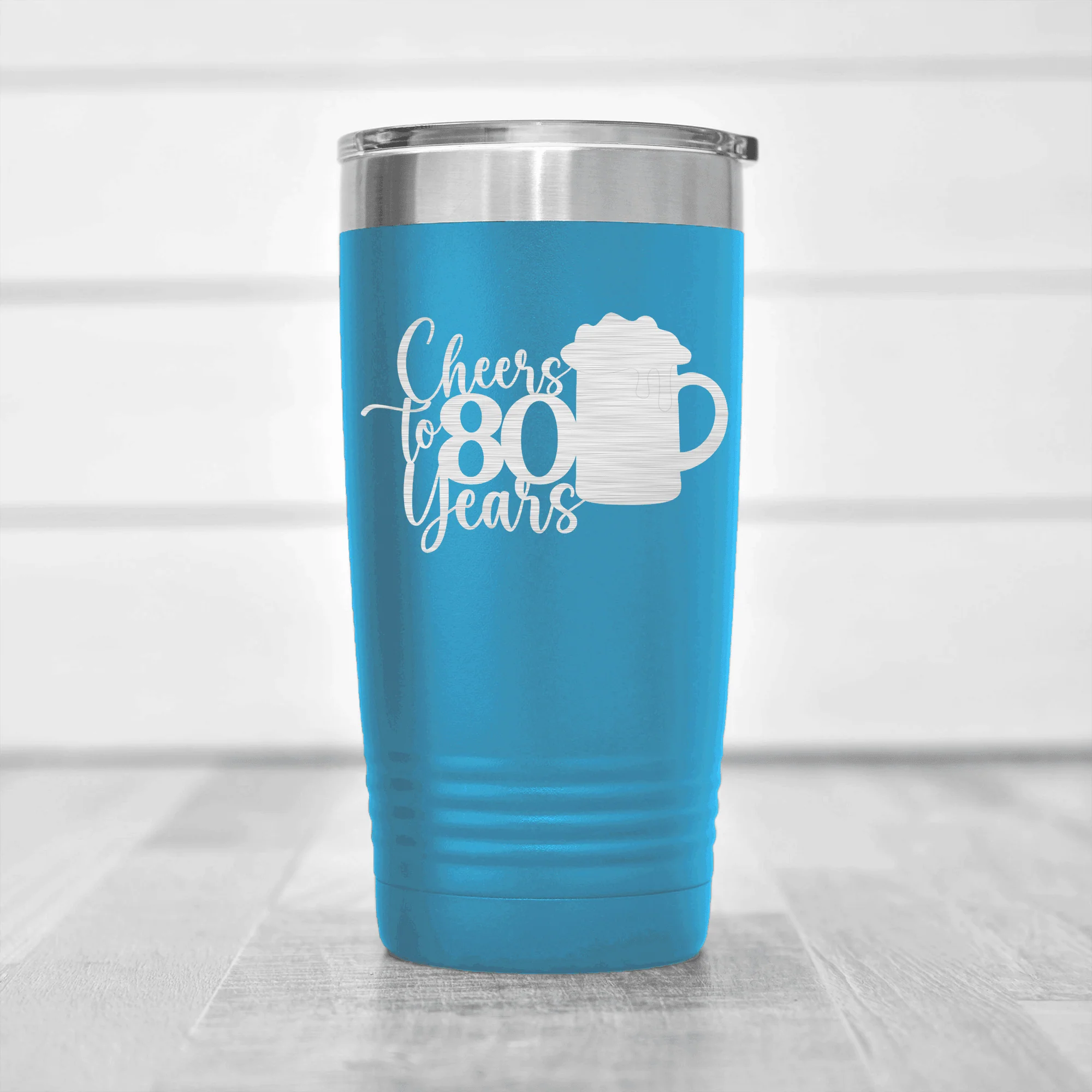 Cheers to 80 Years Beer Tumbler - Image 6