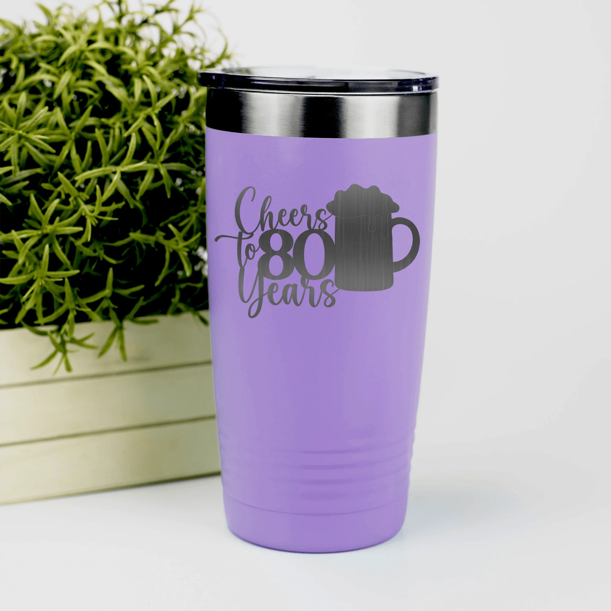 Cheers to 80 Years Beer Tumbler - Image 7