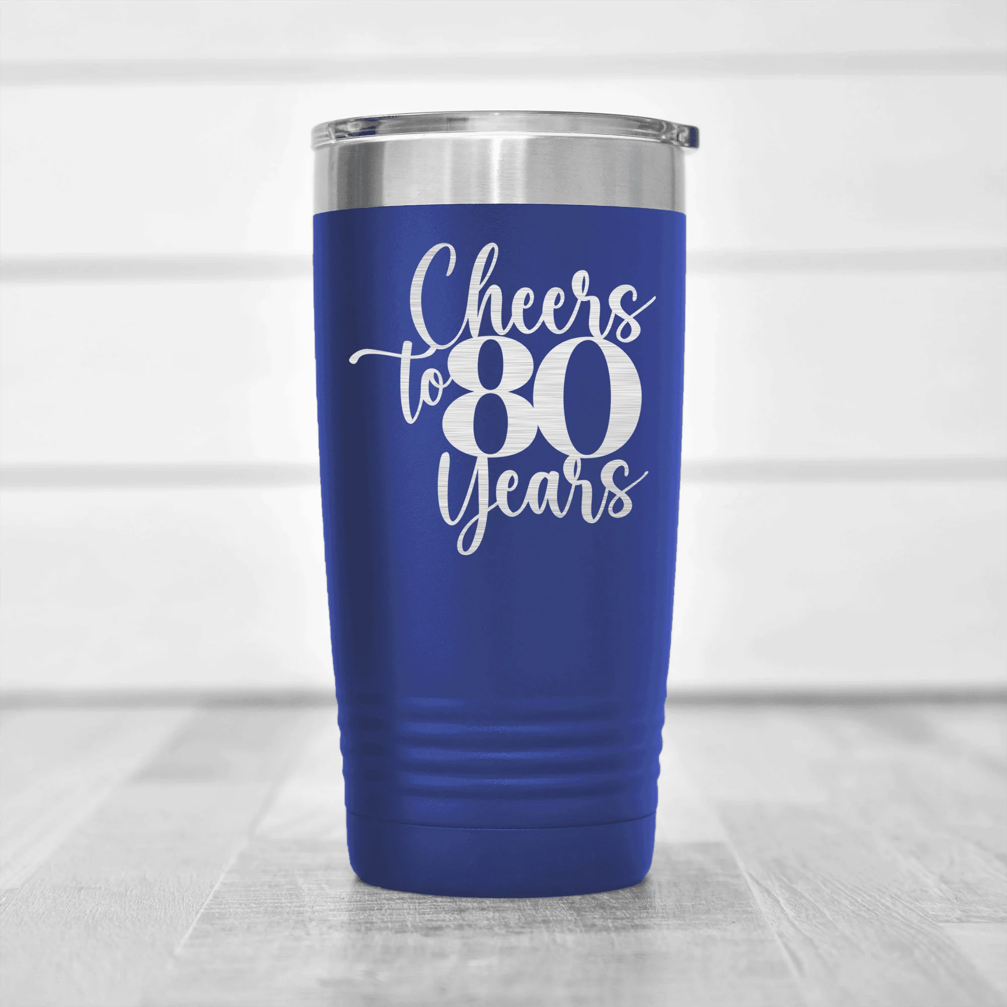 Cheers To Eighty Years Tumbler - Image 3