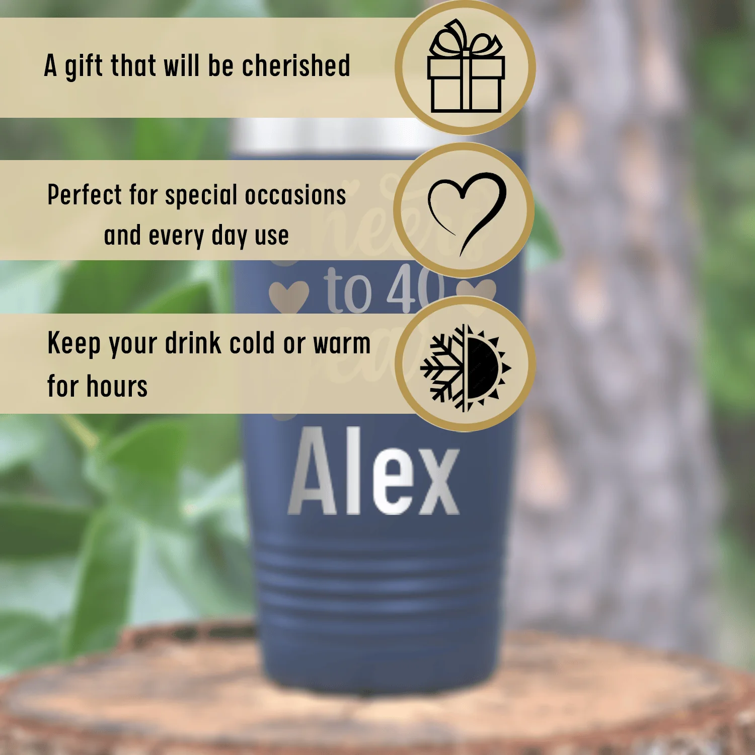 Cheers To Fourty Tumbler - Image 4