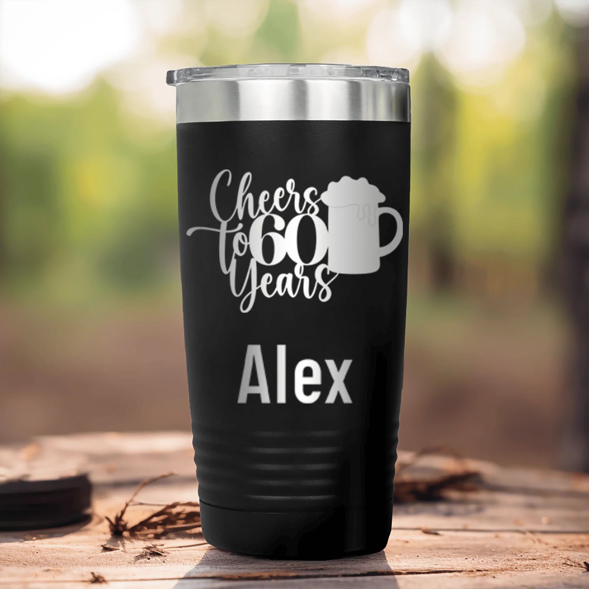 Cheers To Sixty Beer Tumbler - Image 3