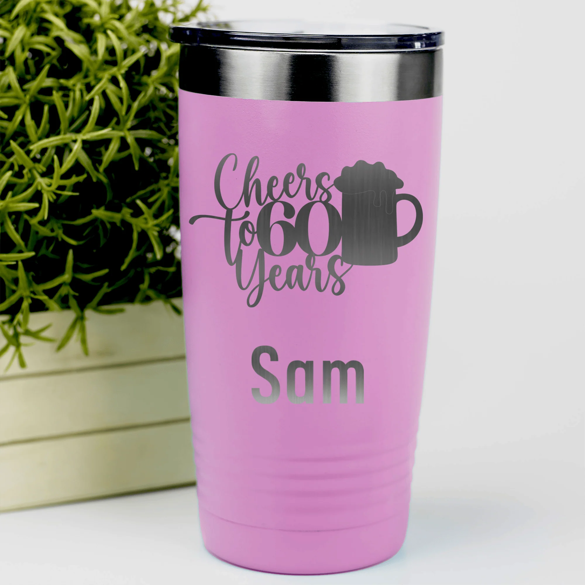 Cheers To Sixty Beer Tumbler - Image 4