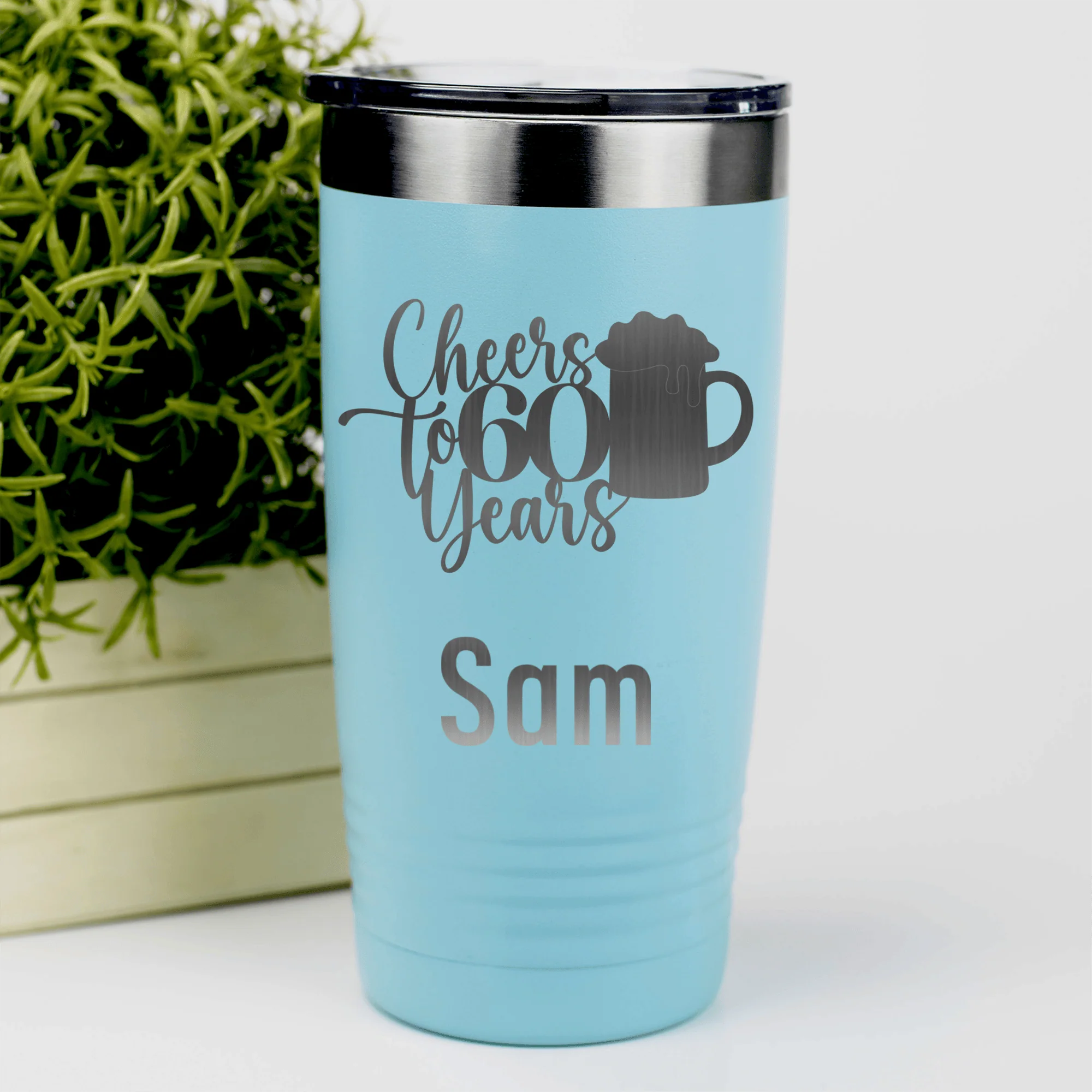 Cheers To Sixty Beer Tumbler - Image 5