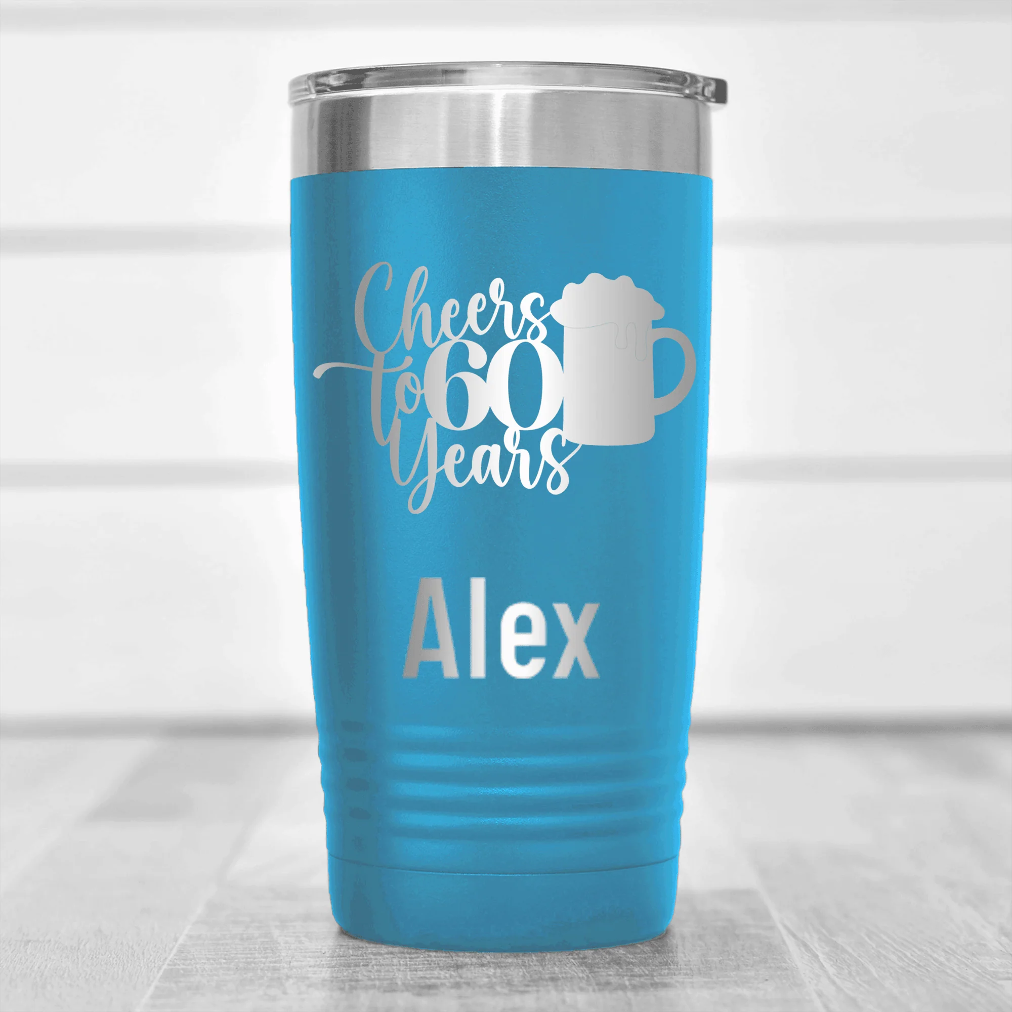 Cheers To Sixty Beer Tumbler - Image 6