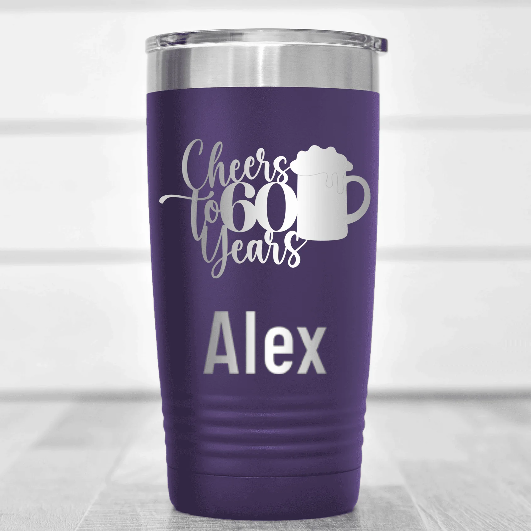 Cheers To Sixty Beer Tumbler - Image 8