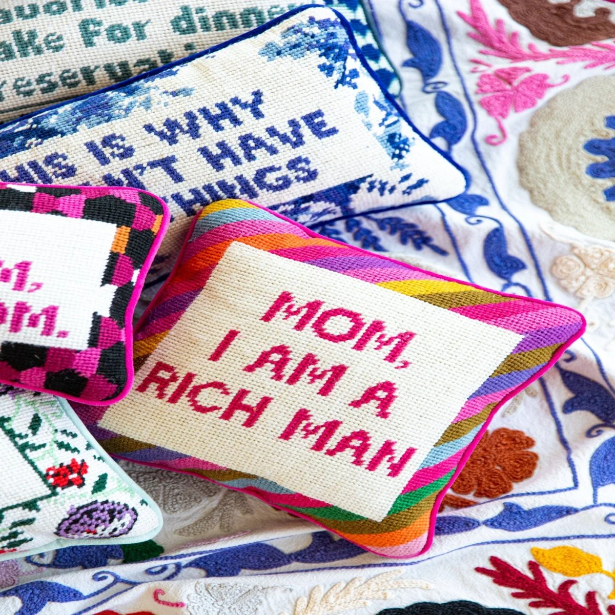 Cher Knows Best Needlepoint Pillow - Image 3