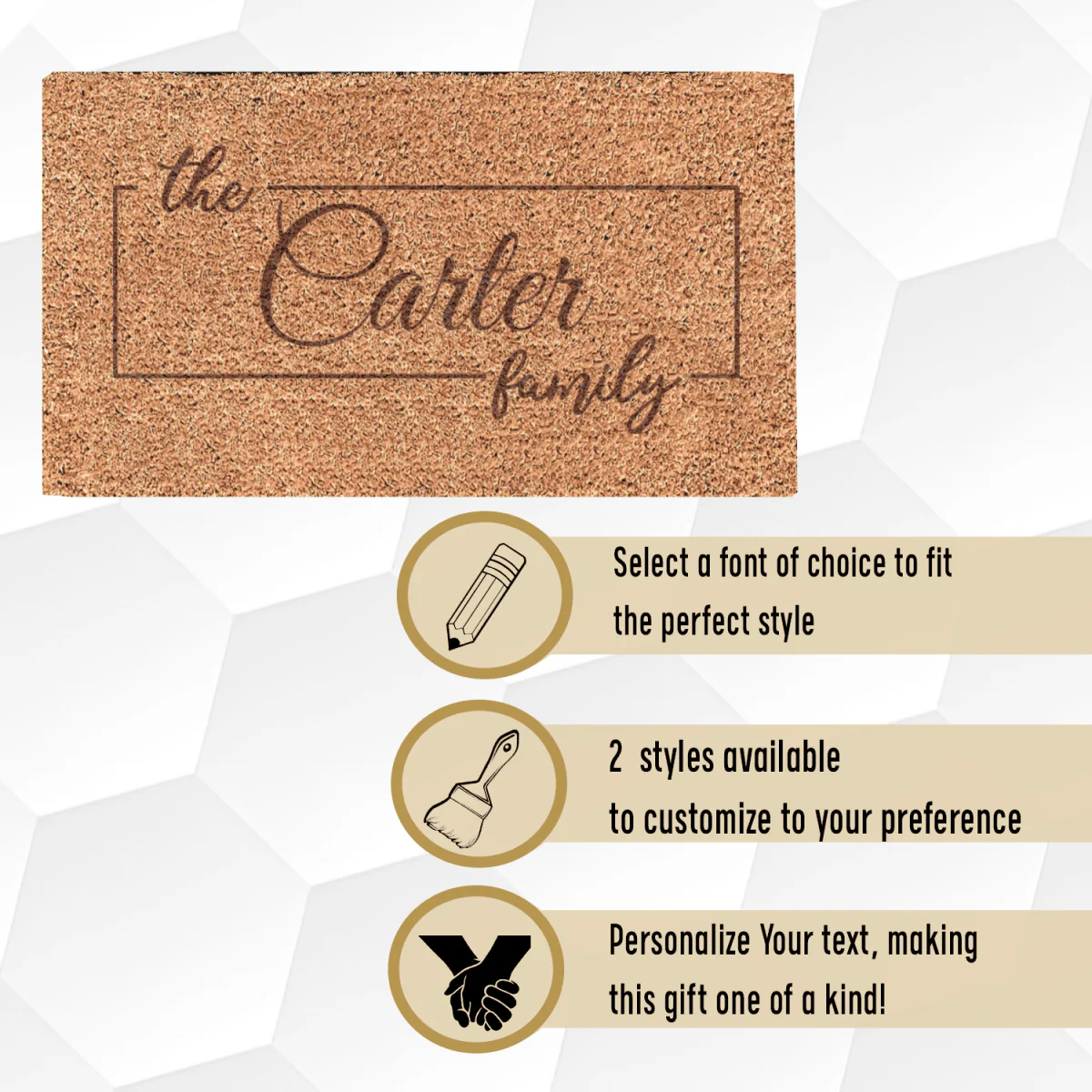 Classic Family Legacy Engraved Door Mat - Image 3