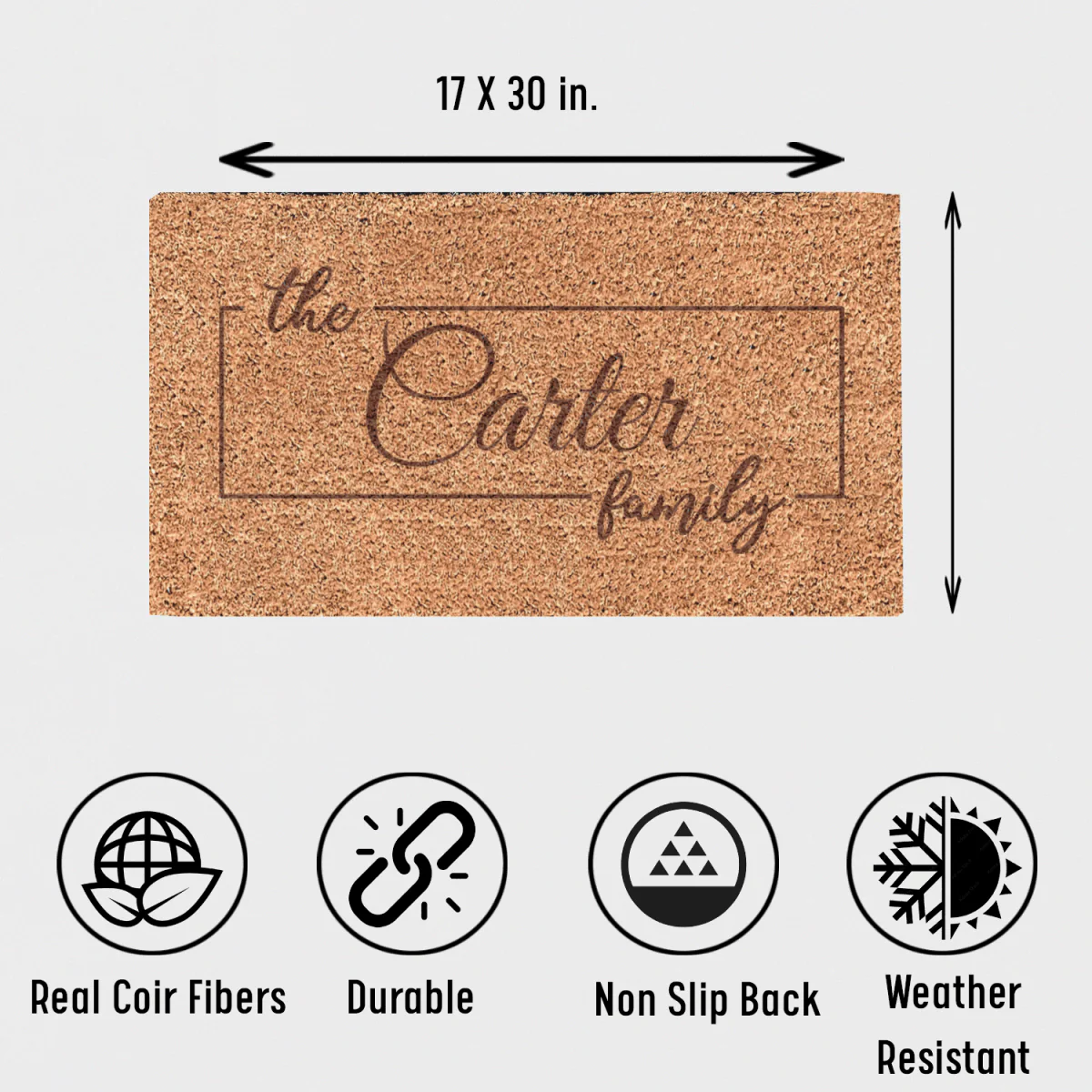 Classic Family Legacy Engraved Door Mat - Image 5