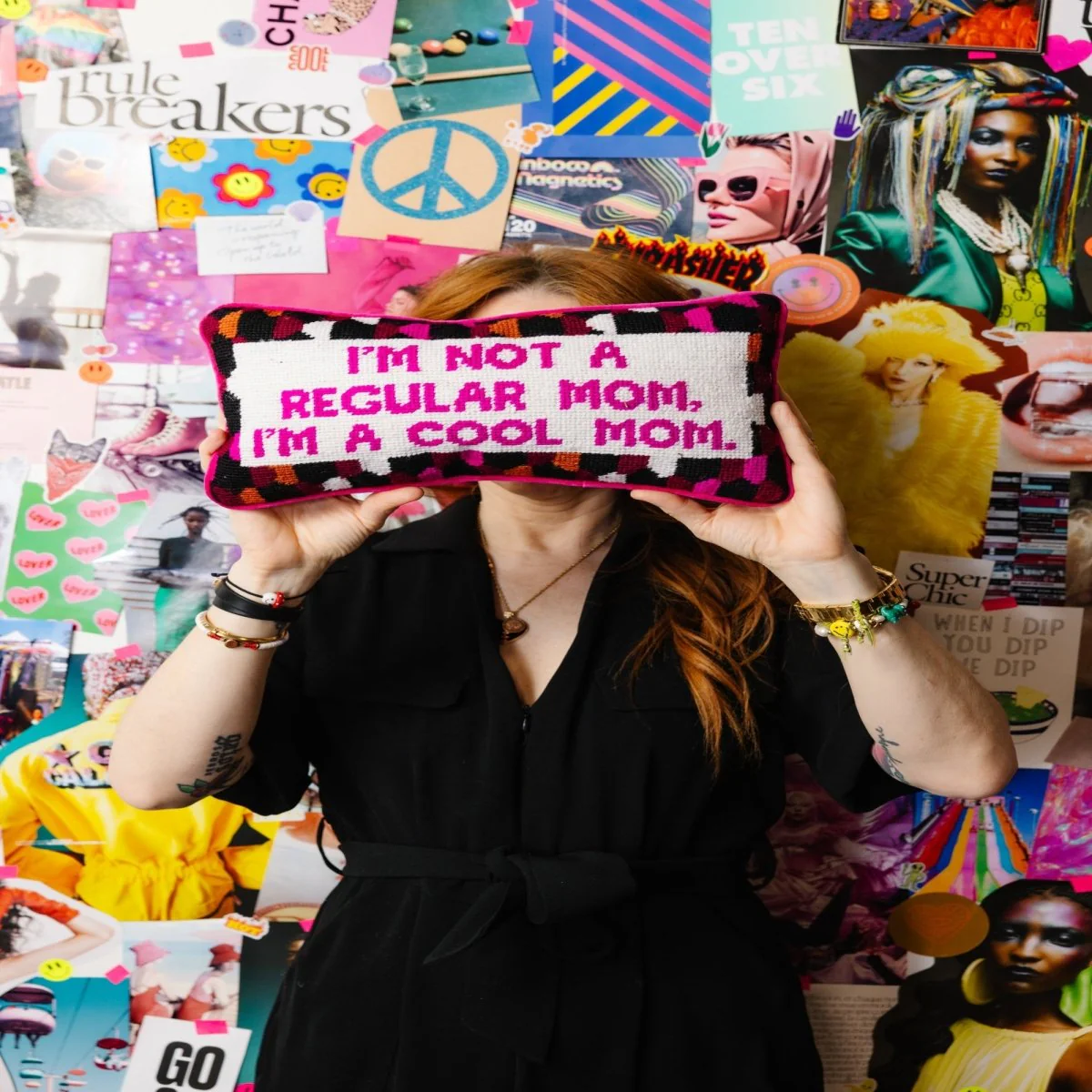 Cool Mom Needlepoint Pillow - Image 3