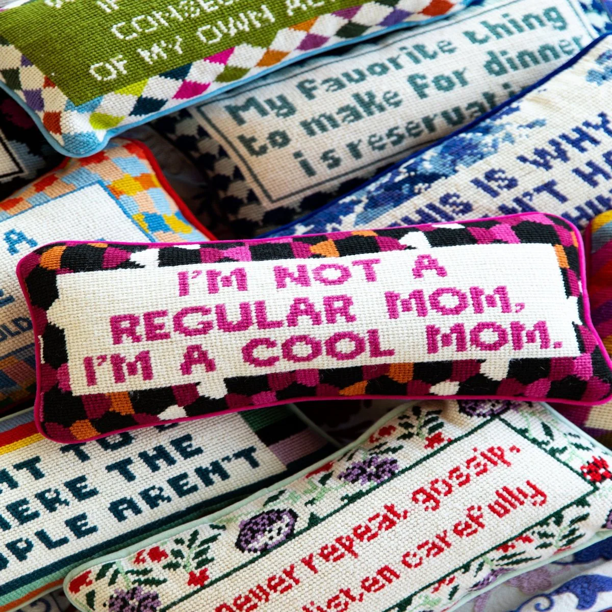 Cool Mom Needlepoint Pillow - Image 4