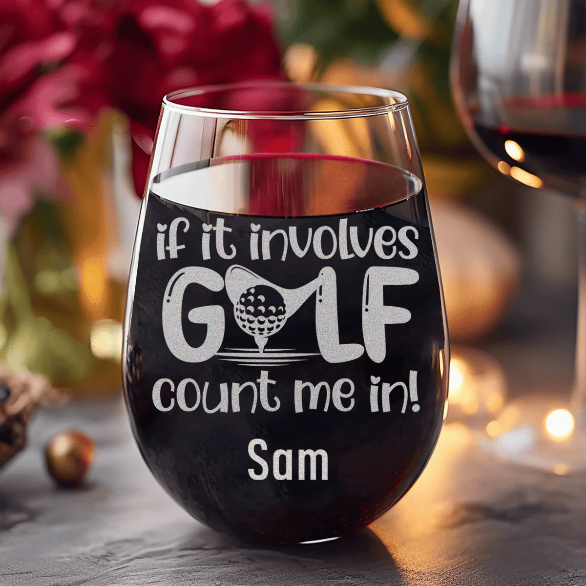 Count This Girl In Stemless Wine Glass - Image 8