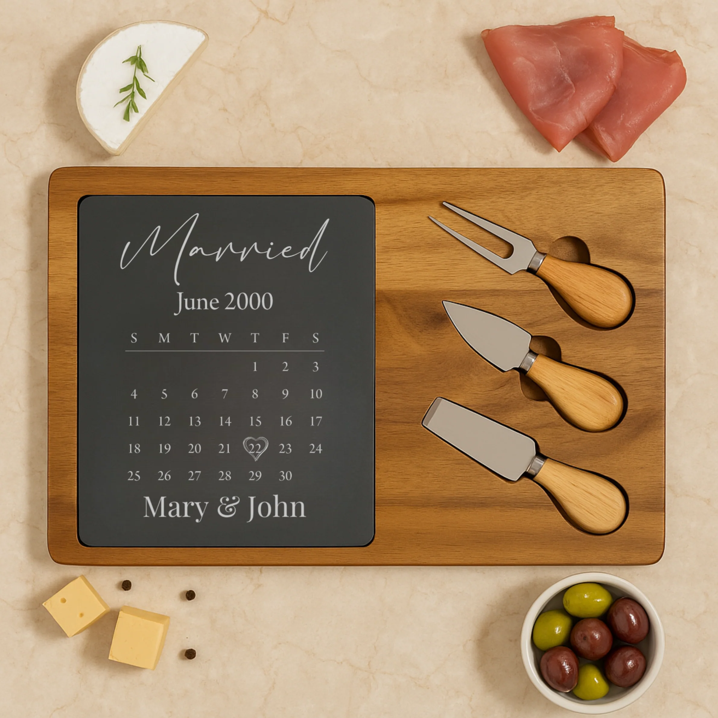Couples Calendar Cheese Board - Image 5