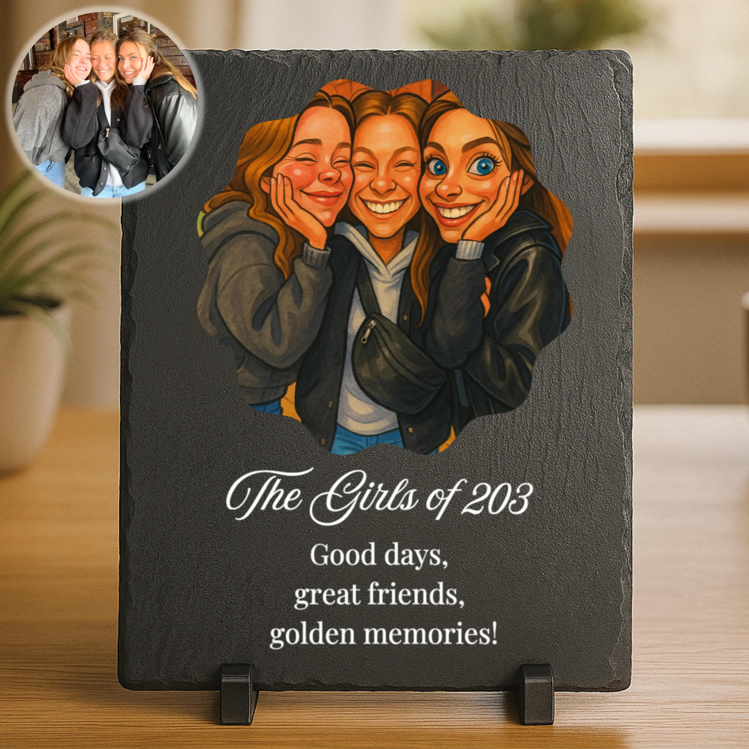Custom Caricature Slate Plaque - Image 3