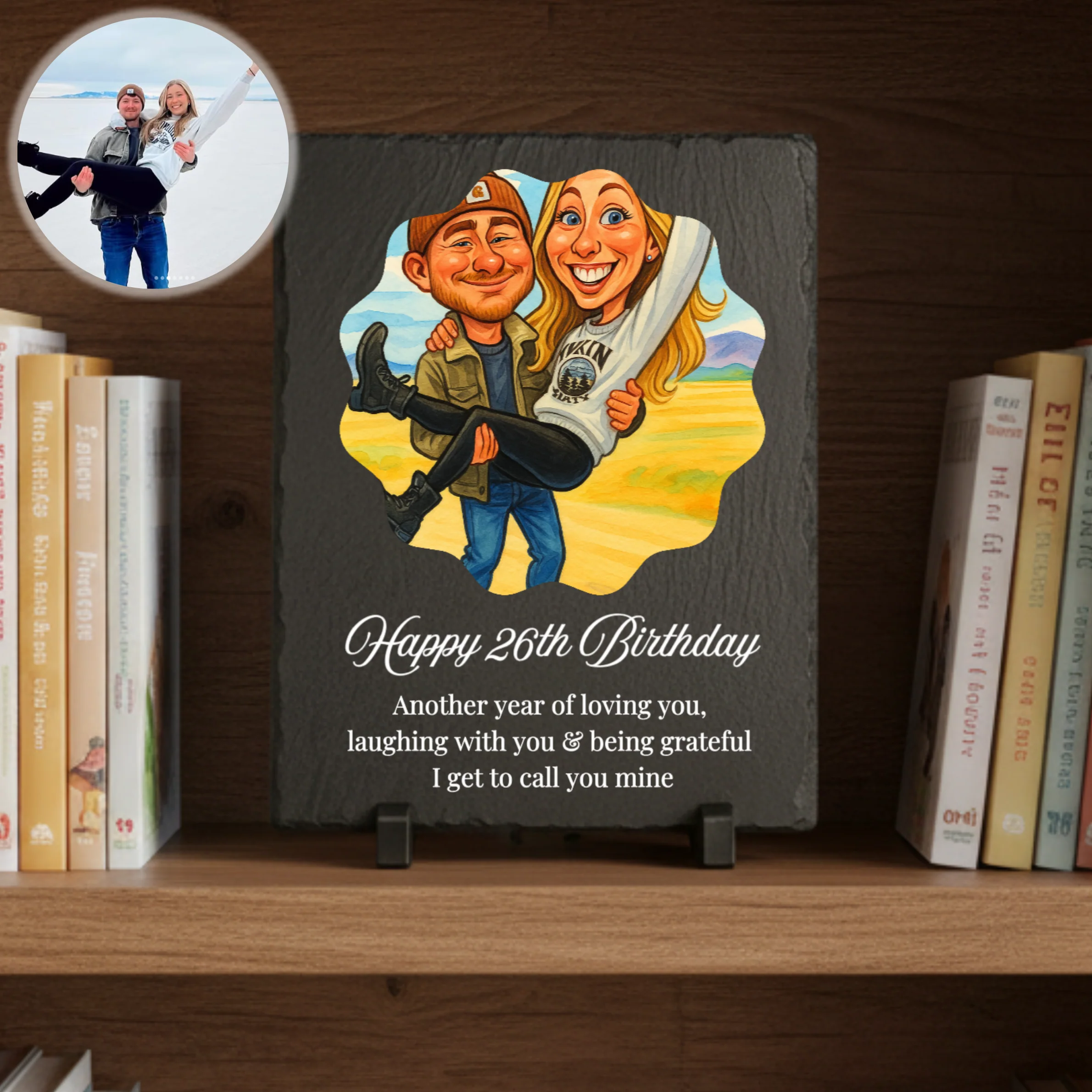 Custom Caricature Slate Plaque - Image 4