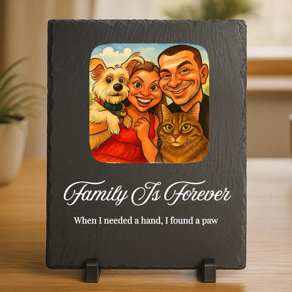 Custom Caricature Slate Plaque - Image 6