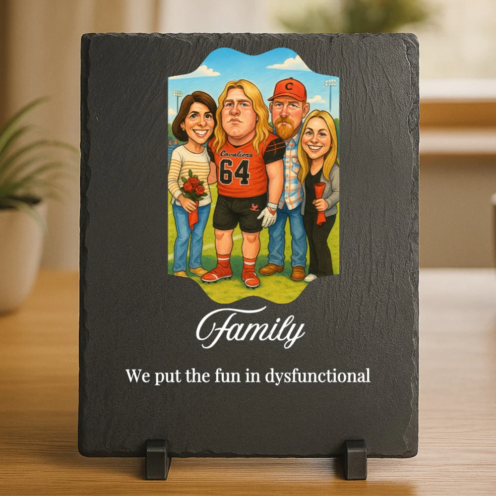 Custom Caricature Slate Plaque - Image 7