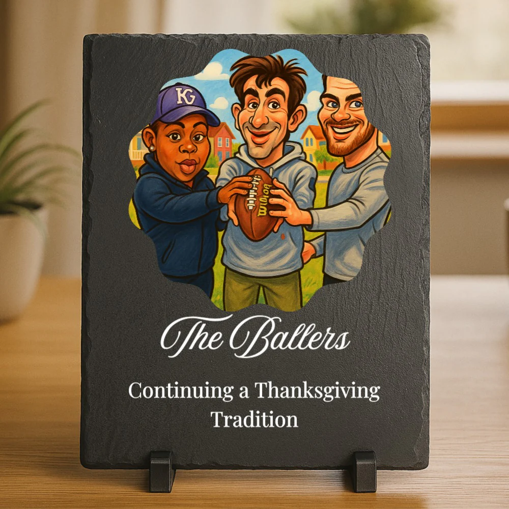 Custom Caricature Slate Plaque - Image 8