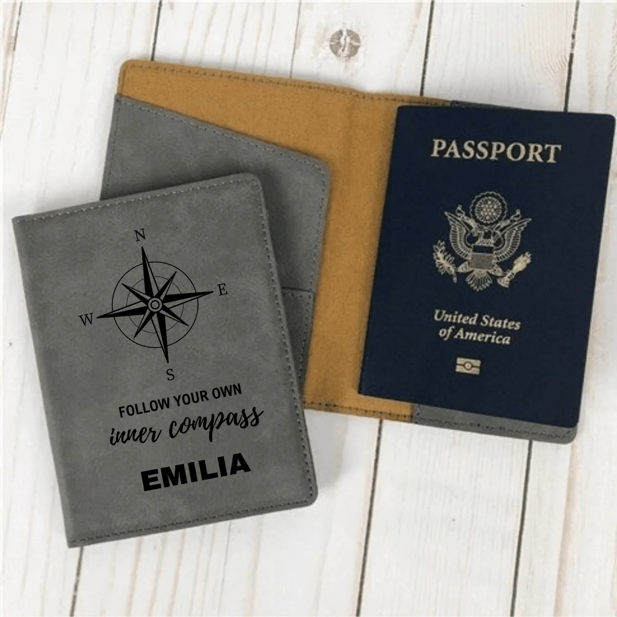Custom Compass Passport Holder - Image 4