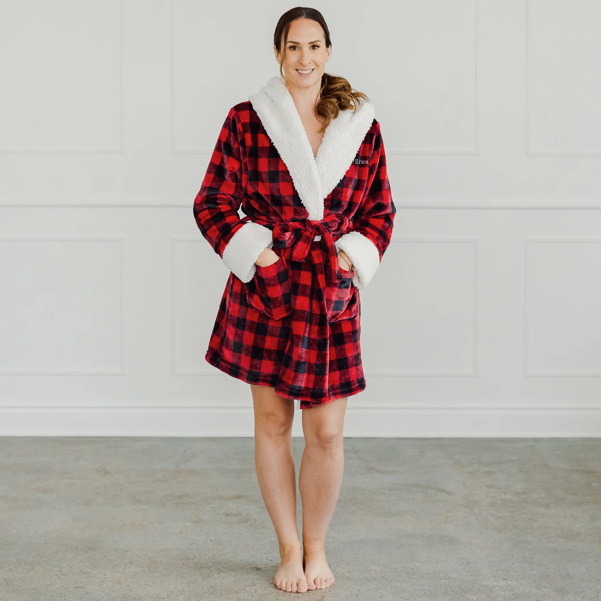 Custom Embroidered Plush Robe - Image 7