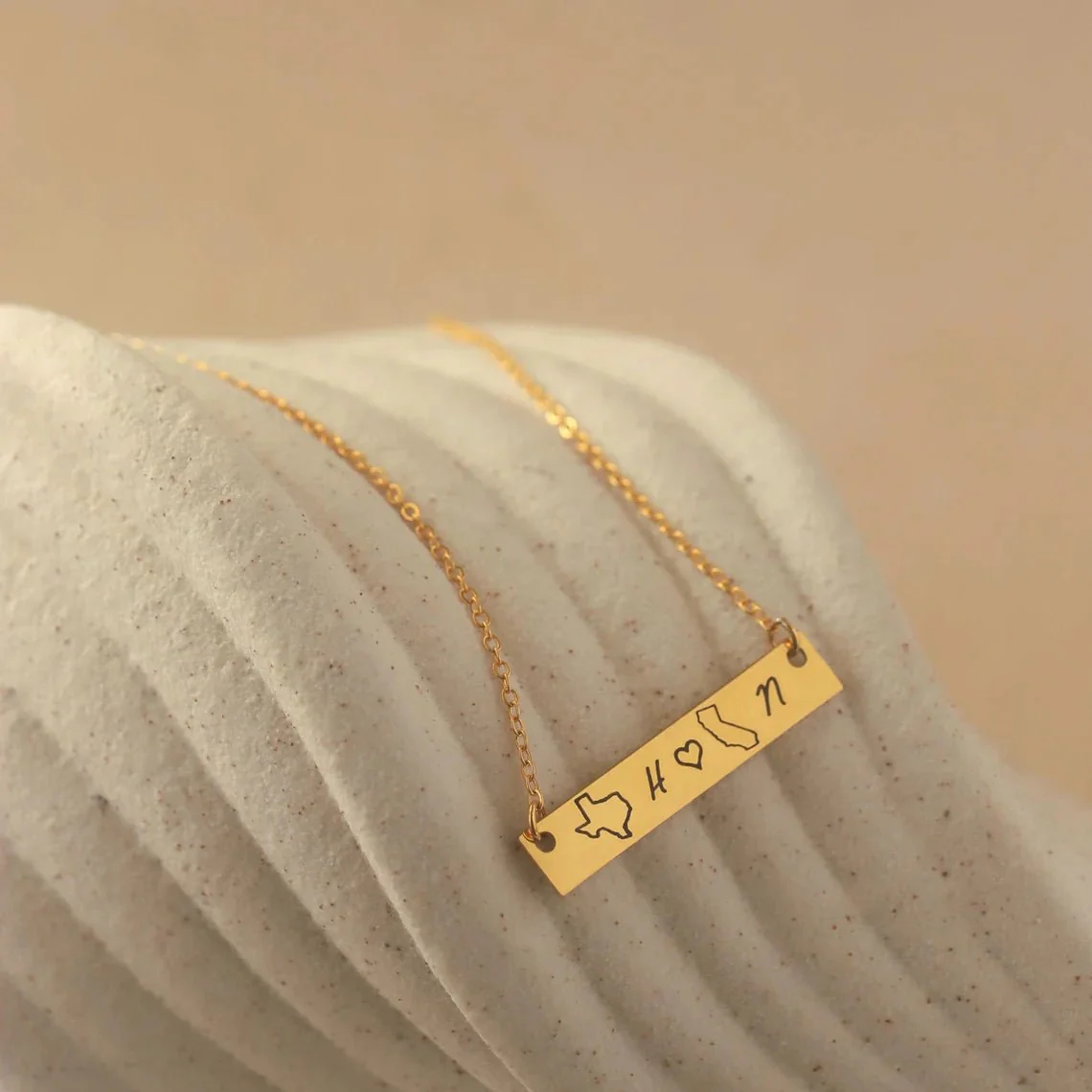 Custom Long Distance Jewelry with Heart Mark