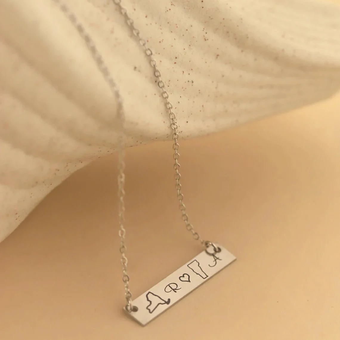 Custom Long Distance Jewelry with Heart Mark - Image 3