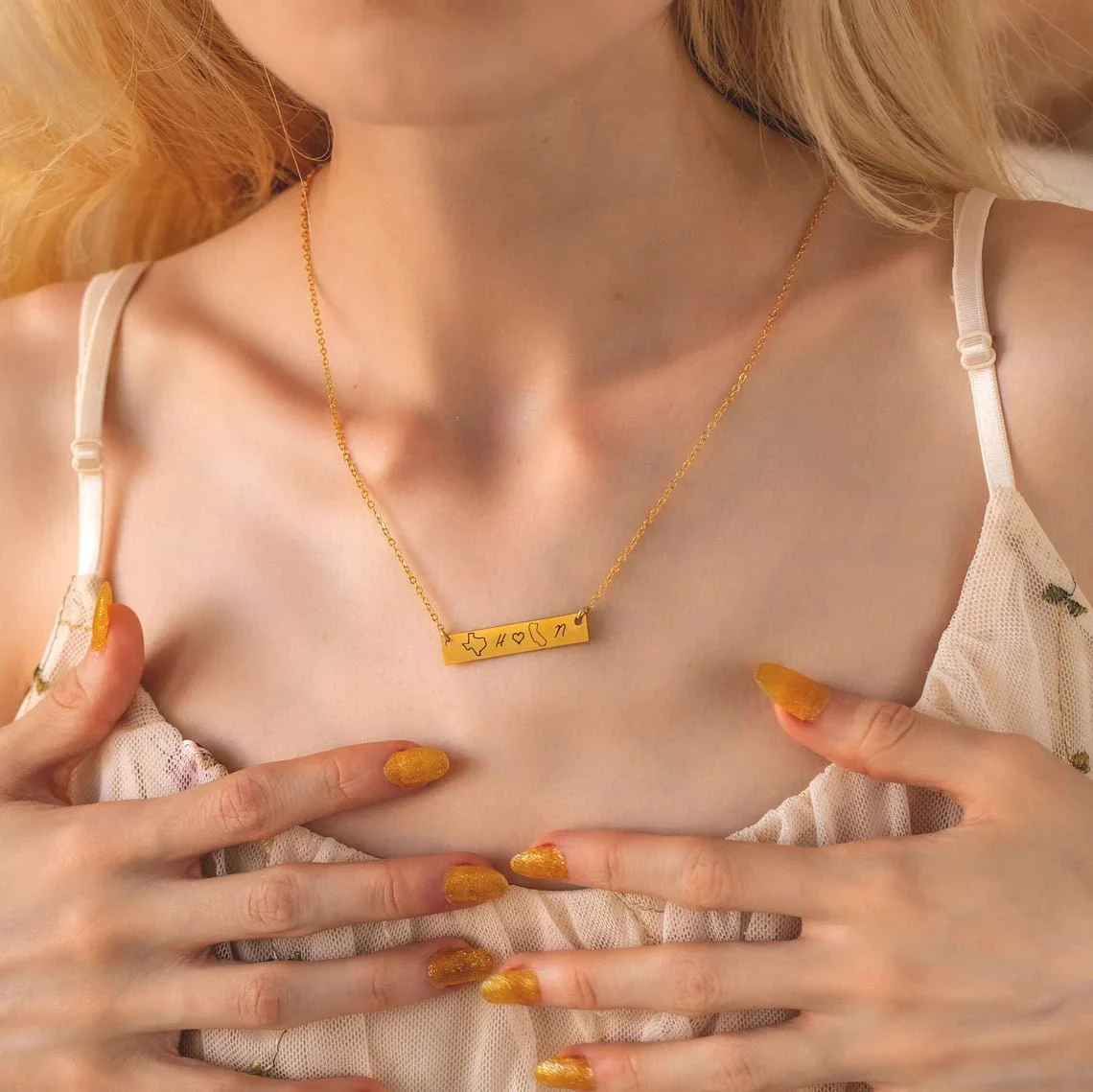 Custom Long Distance Jewelry with Heart Mark - Image 4