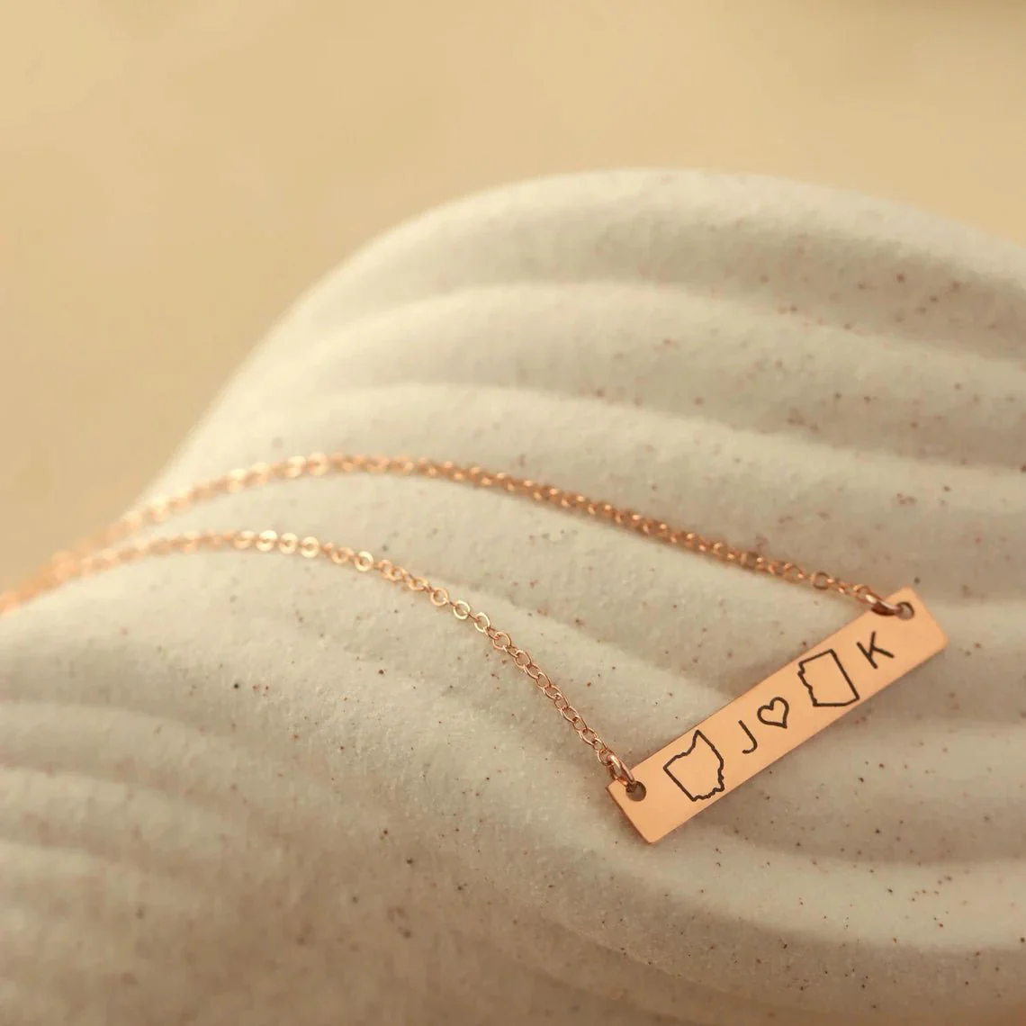Custom Long Distance Jewelry with Heart Mark - Image 5