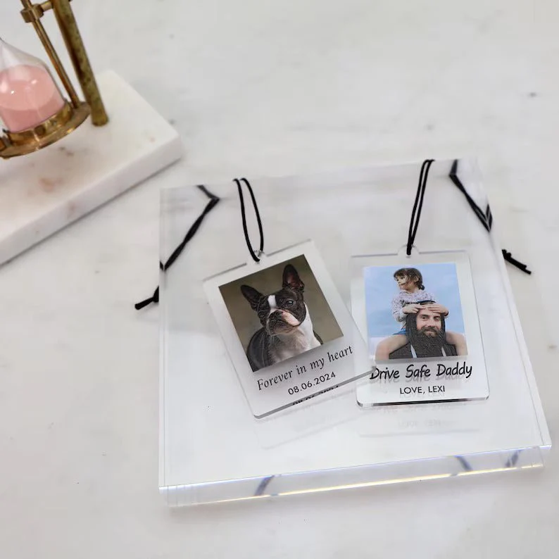 Custom Photo Car Mirror Tag - Image 2